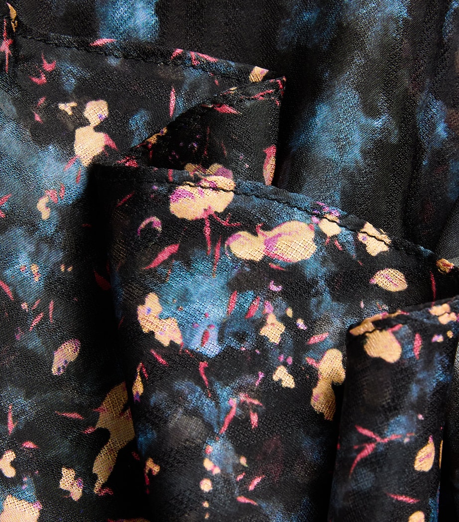 Ulla Johnson Womens Silk Ruffle Gesture Blouse Eclipse Image 6
