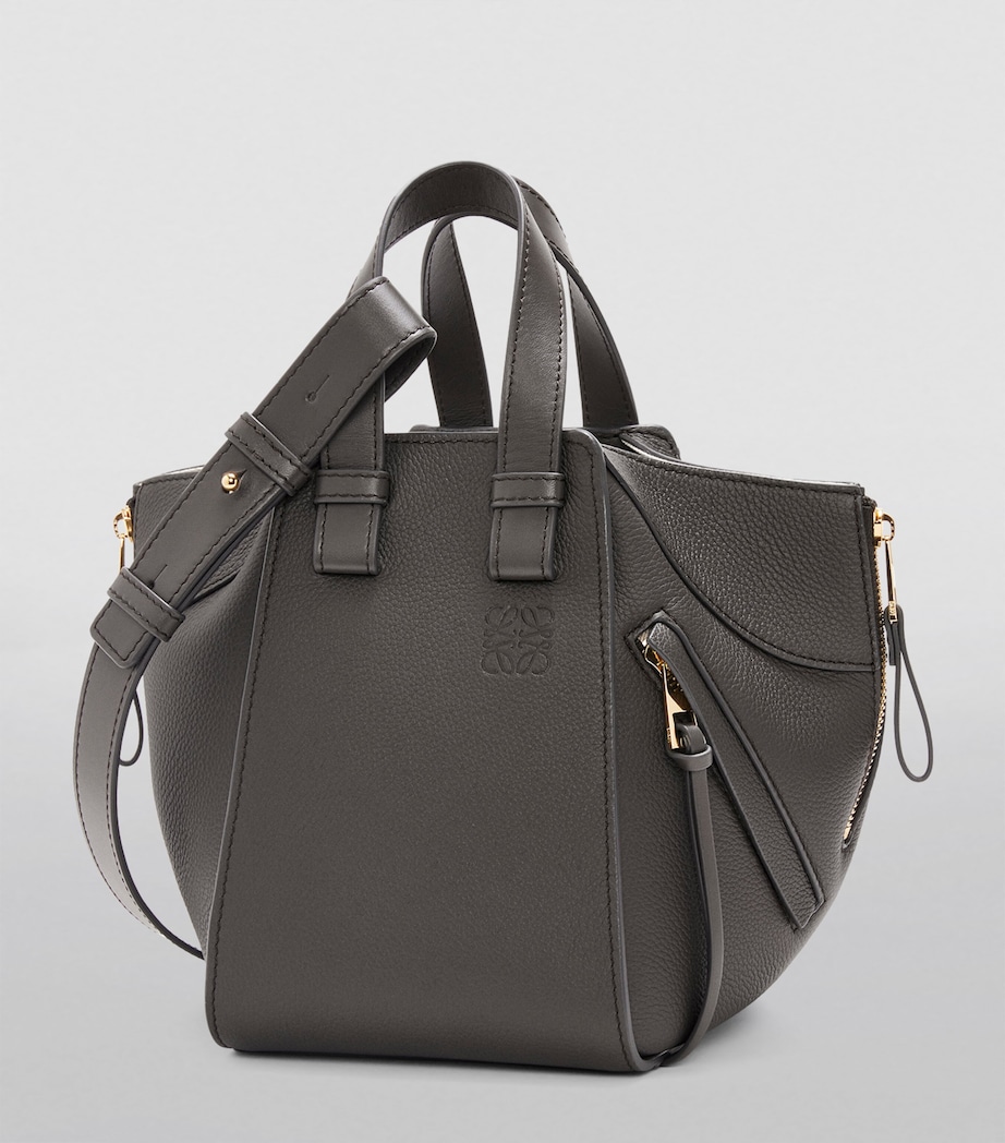 LOEWE Leather Hammock Top-Handle Bag Dark Grey Image 4