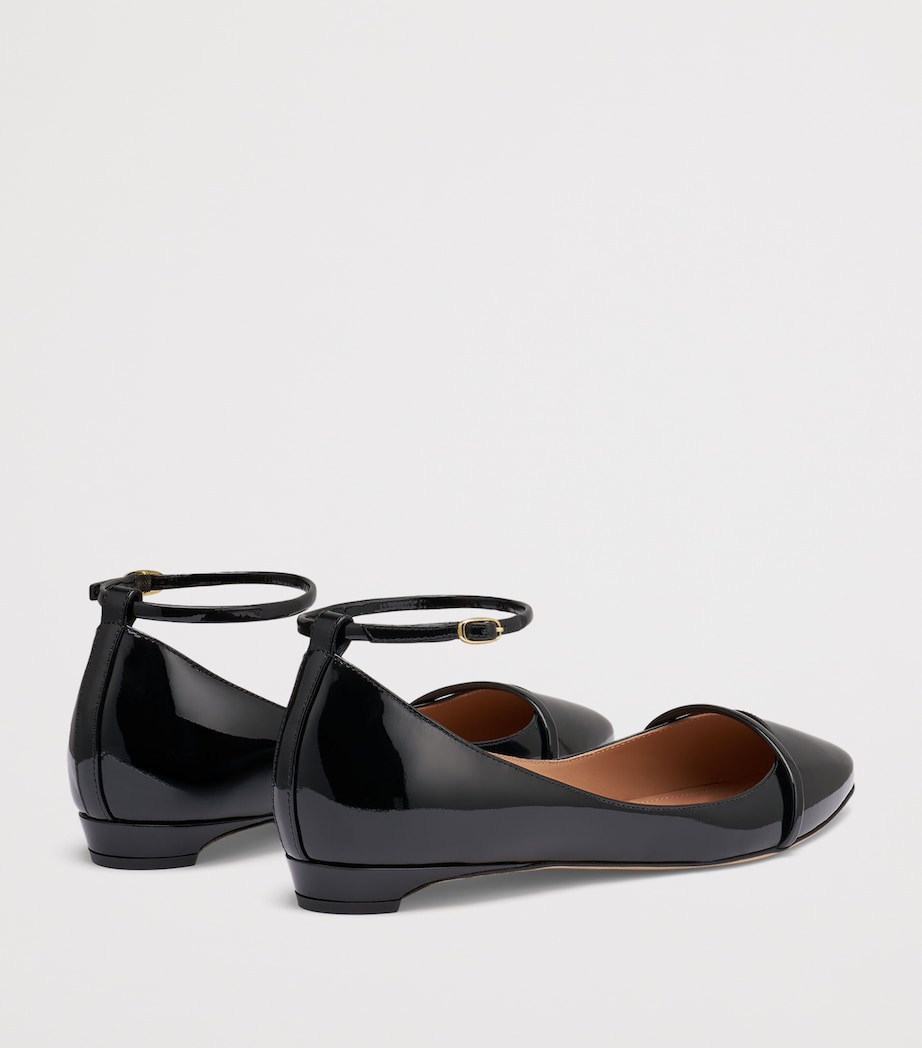 Malone Souliers Patent Leather Mary Ballet Flats 10 Black Image 4
