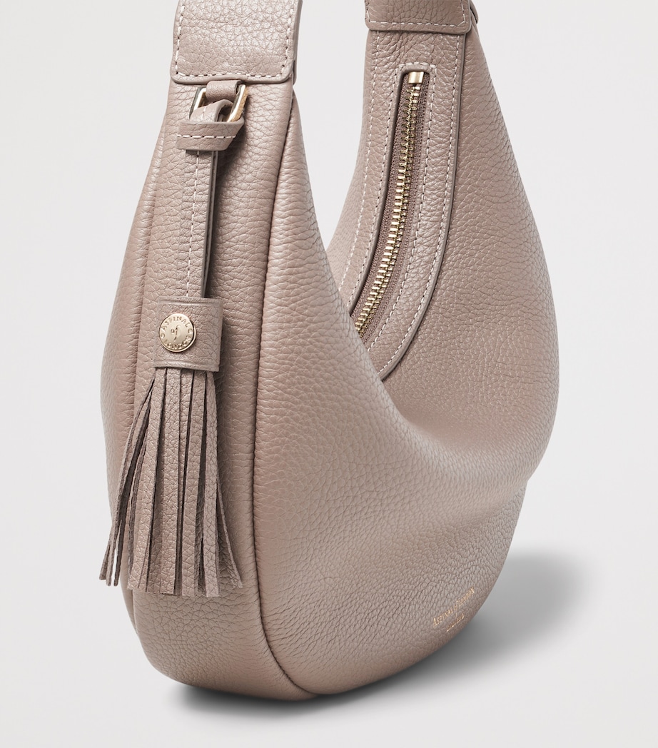 Aspinal Of London Mini Soho Crescent Shoulder Bag Moleskin Image 5