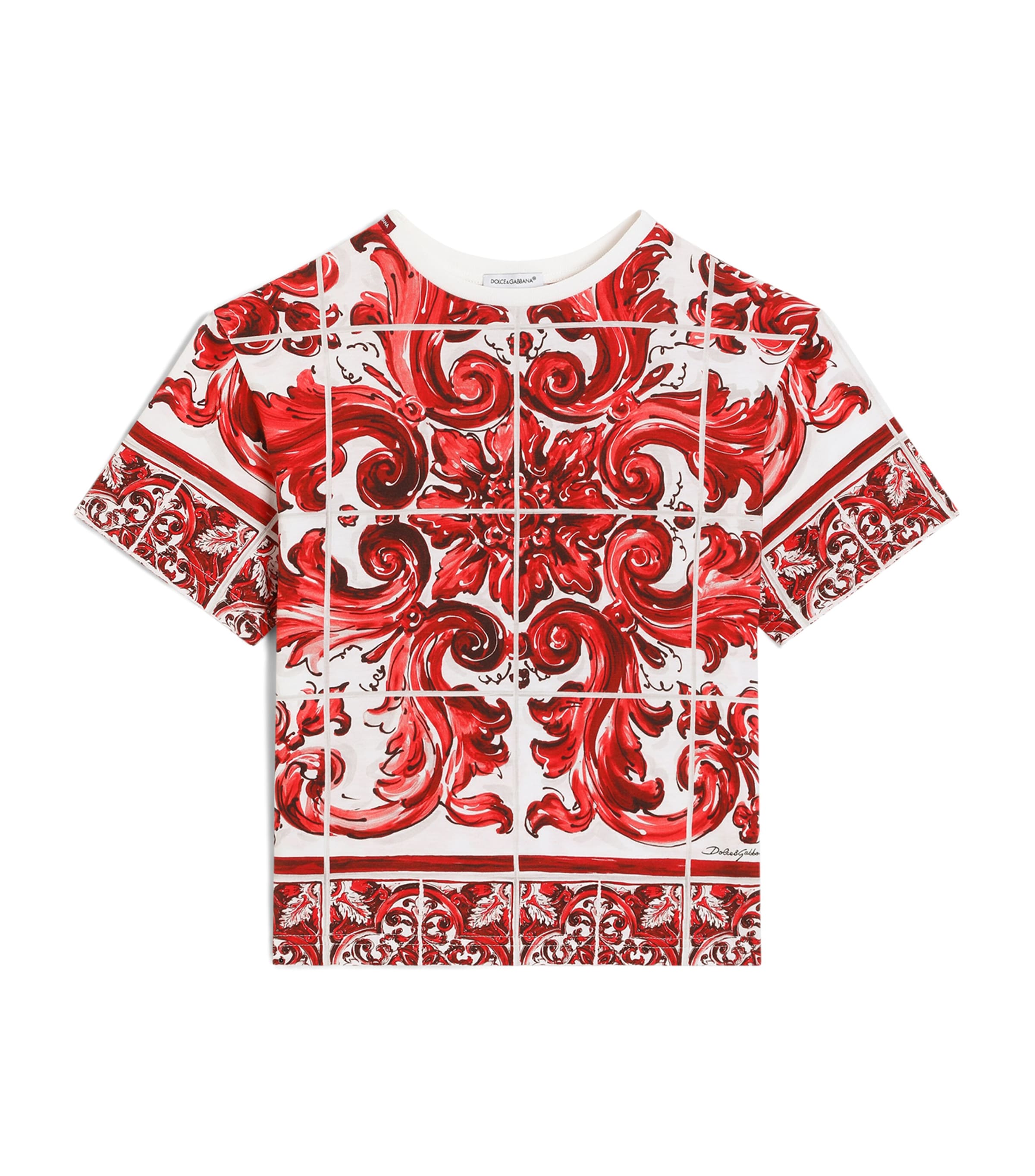 Dolce&Gabbana Kids Majolica Print T-Shirt (8-14 Years) Maiolica Ru Image 1