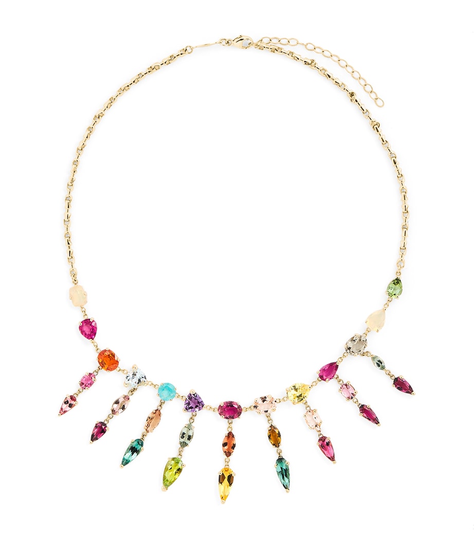 Yellow Gold and Mixed Gemstone Shaker Necklace YELLOW GOLD Image 1