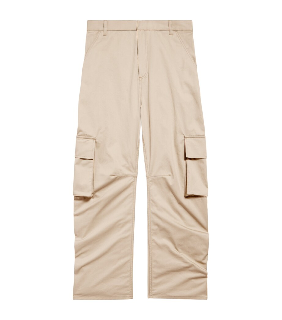 Balenciaga Womens Cotton Cargo Trousers Image 1