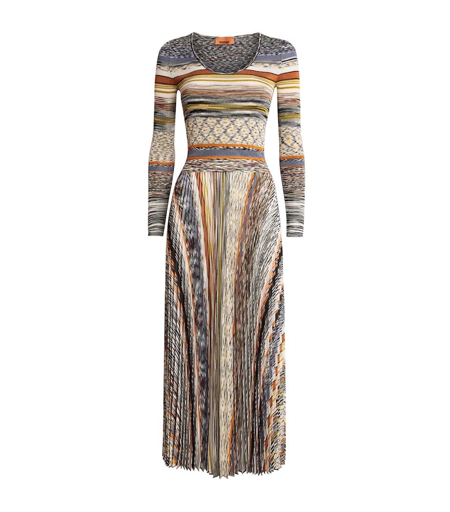 Stripe Long-Sleeve Midi Dress FM147 MULTICOLOR Image 1