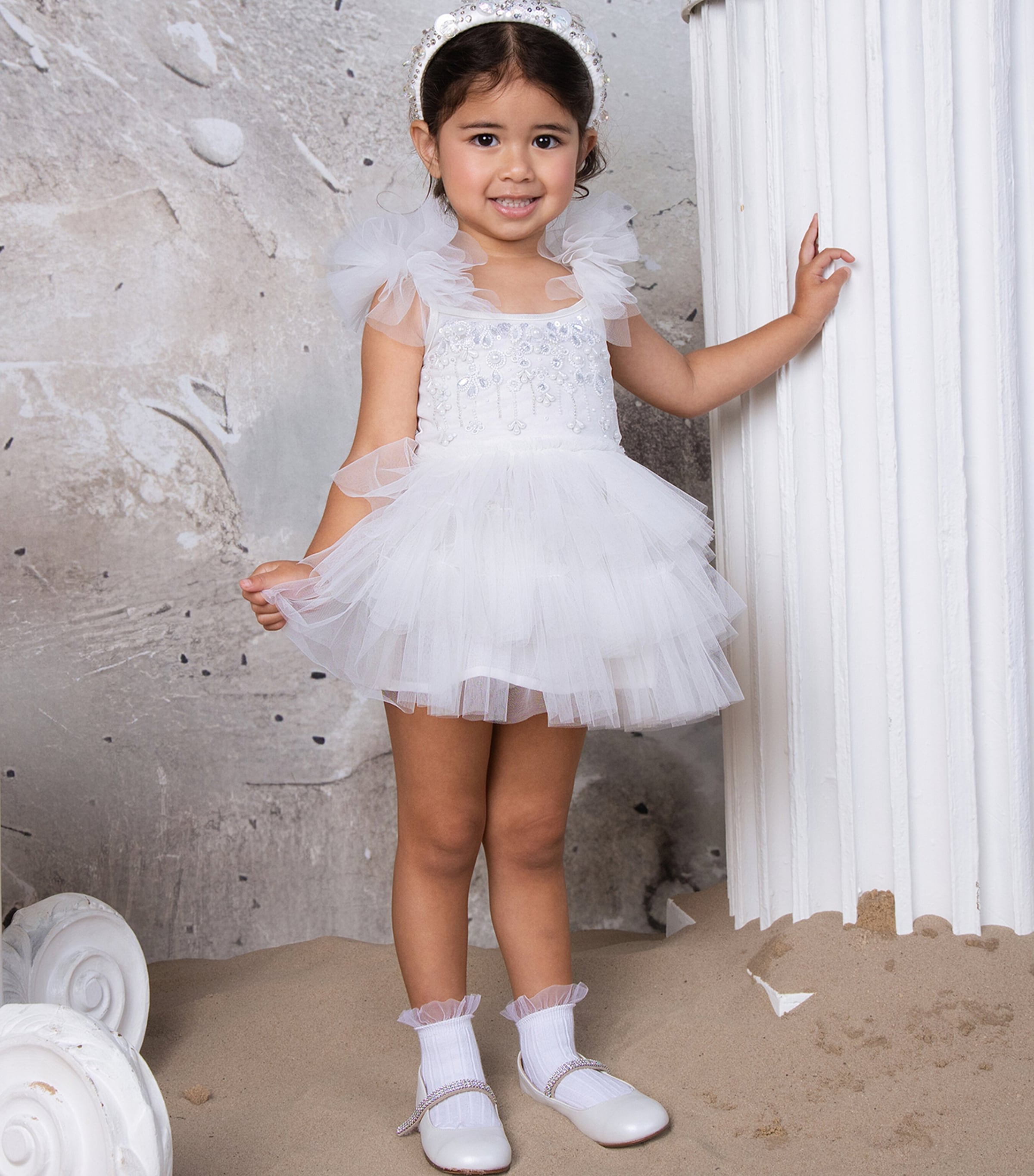 Tutu Du Monde Whispers of the Deep Dress (0-24 Months) Milk Image 2
