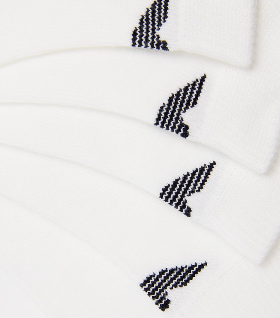 Cotton-Blend Logo Trainer Socks (Pack of 3) M0066 WHITE Image 2