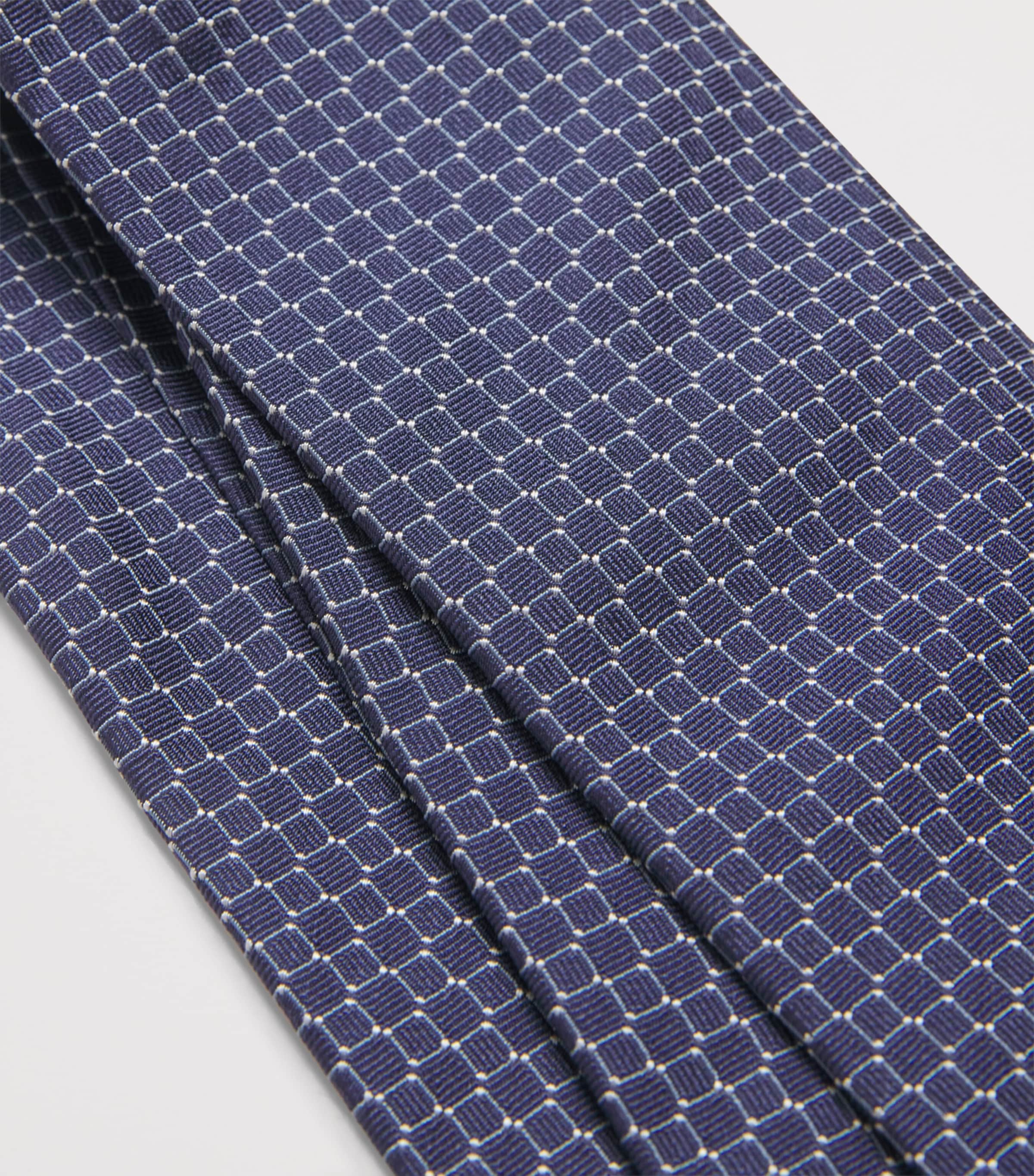 Pal Zileri Mens Silk Geometric Jacquard Tie Light Blue Image 3