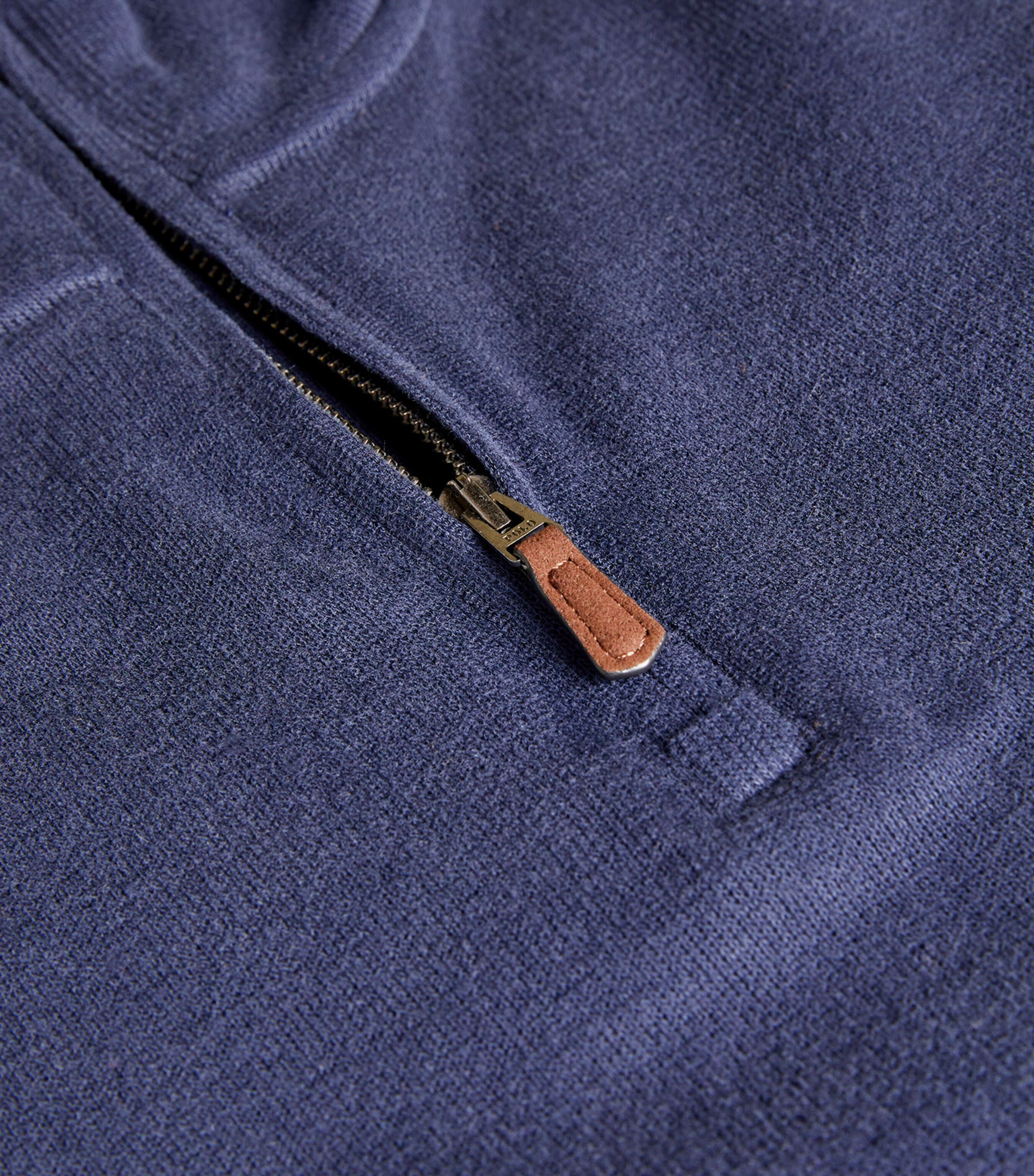 Cotton Quarter-Zip Sweater NAVY Image 5