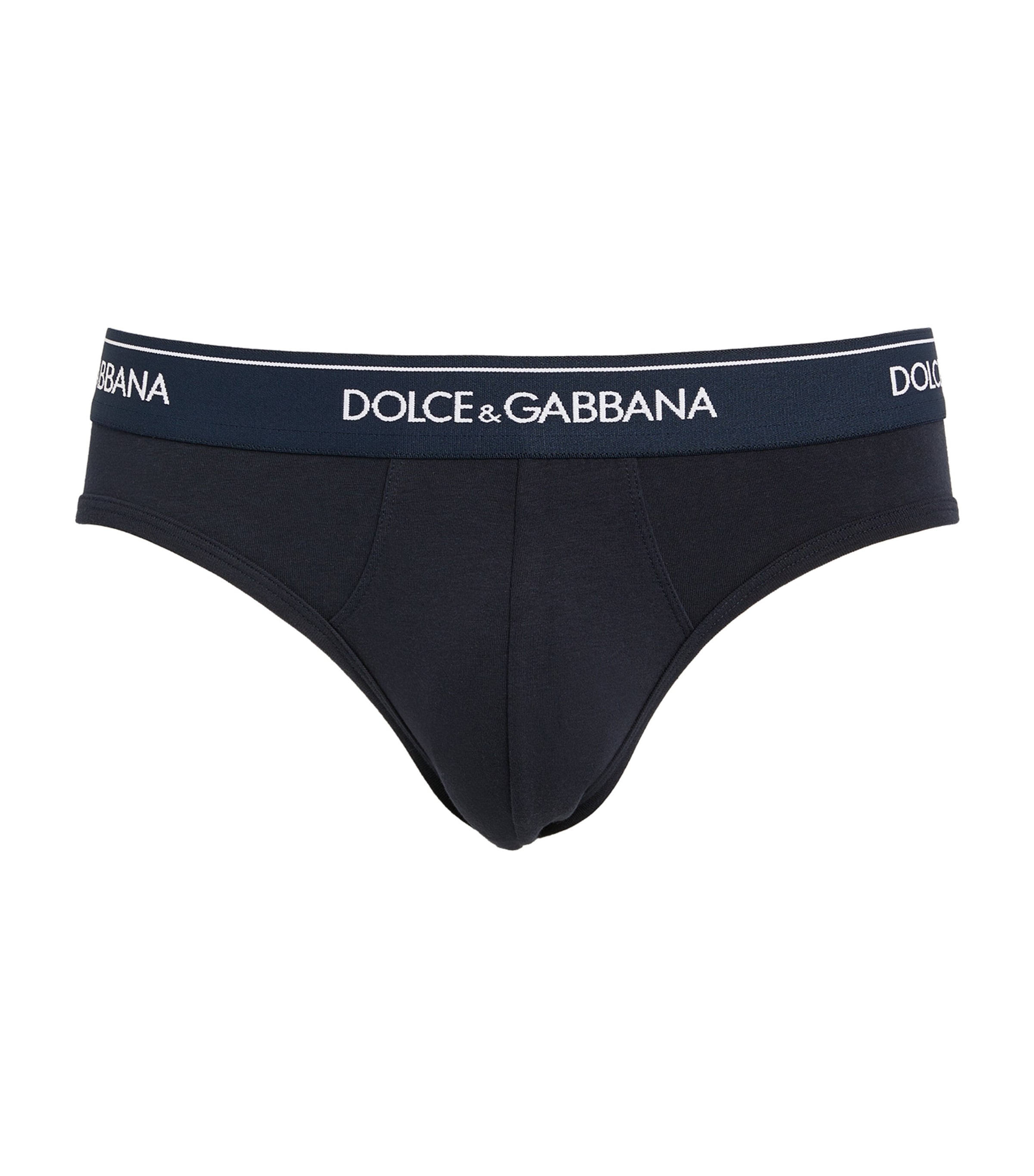 Dolce & Gabbana Logo Midi Briefs In Blue