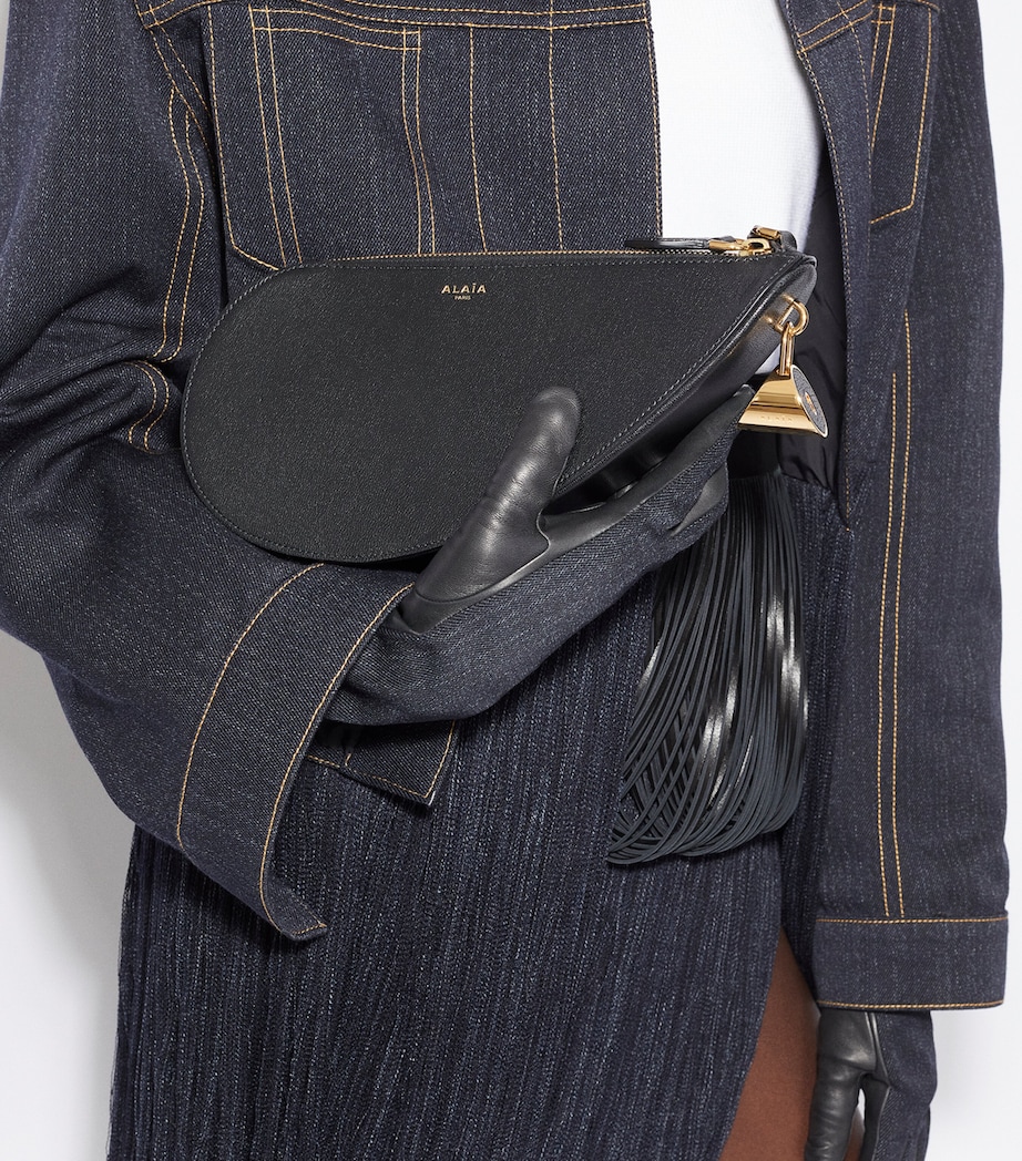 Alaïa Leather Le Demi-Coeur Shoulder Bag Noir Image 2