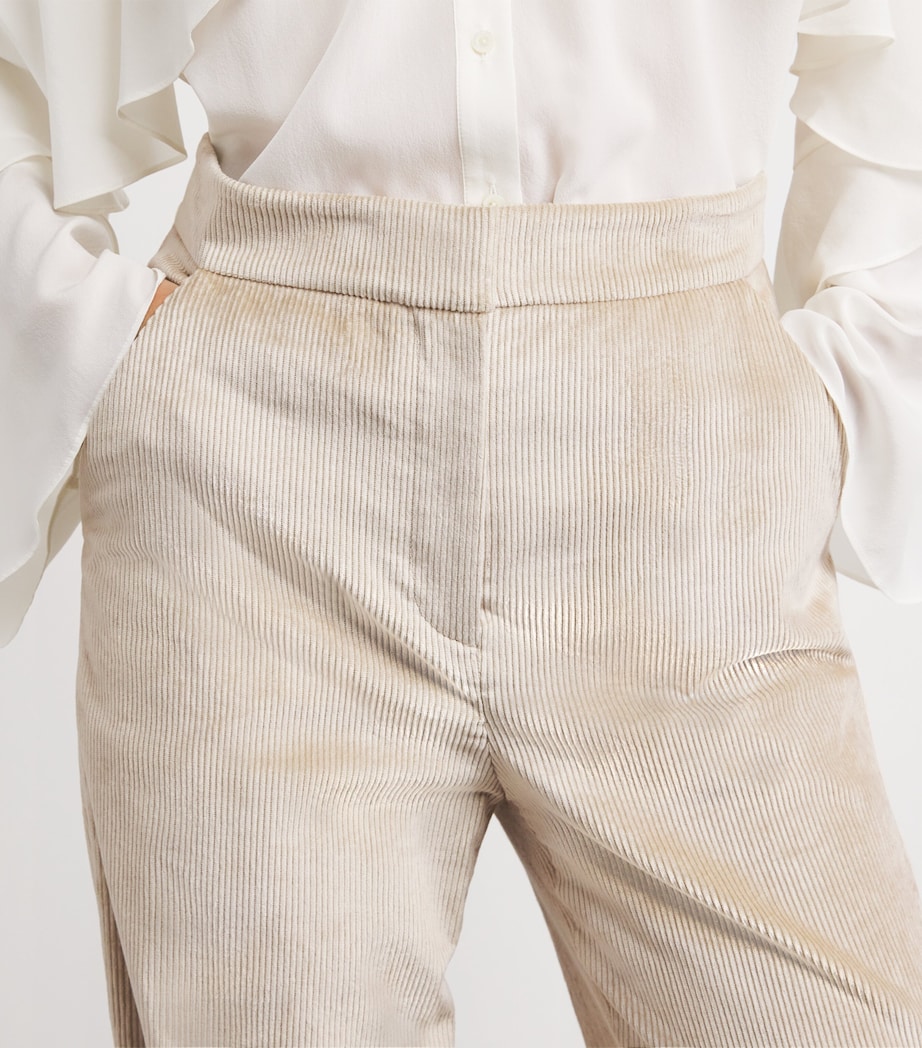 Corduroy Grigore Wide-Leg Trousers HEATHERED SAND Image 6