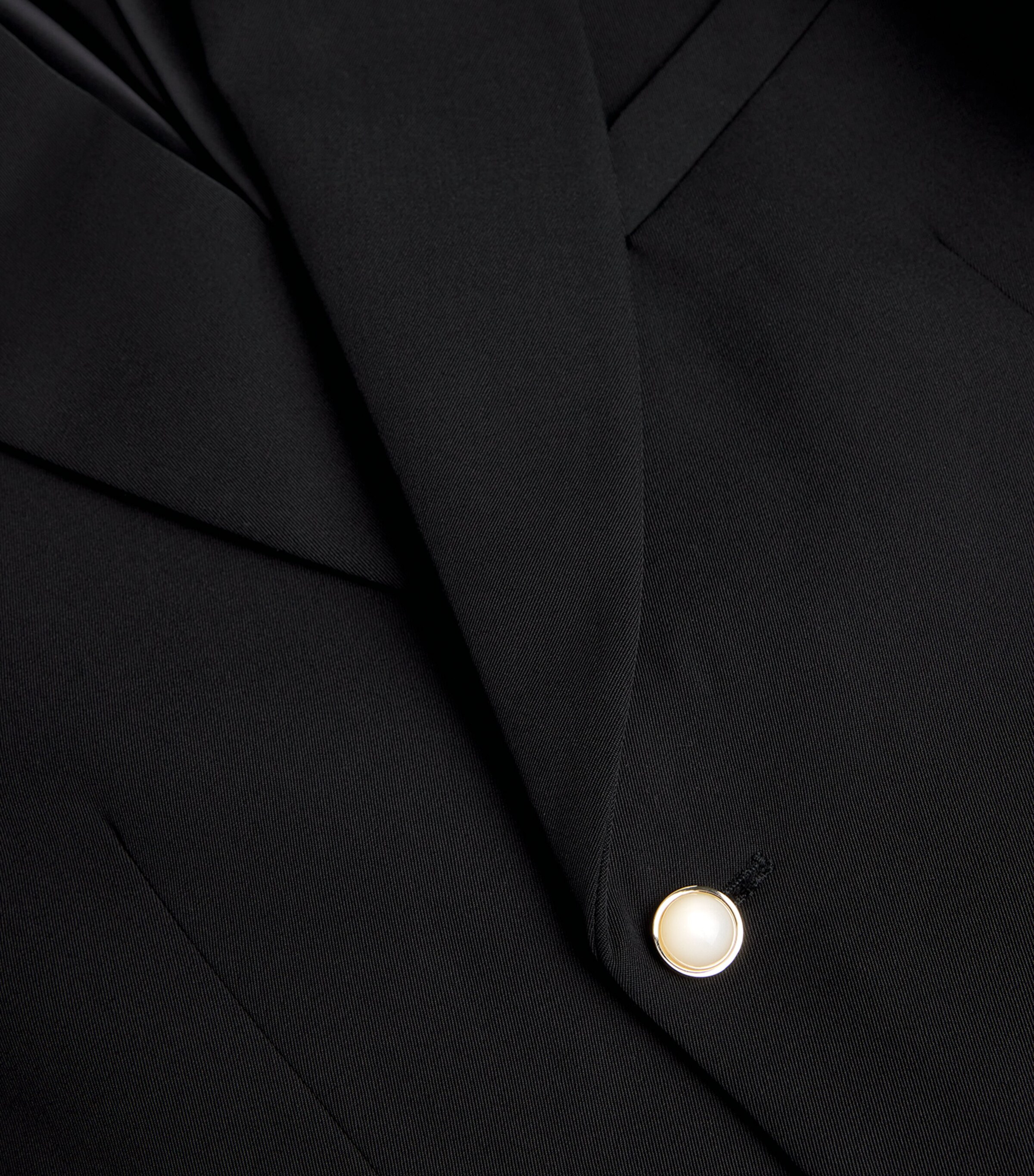 Casablanca Mens Wool Double-Breasted Blazer Black Image 5