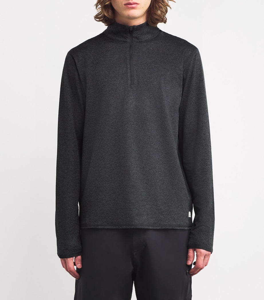 DreamKnit Ponto Quarter-Zip Sweatshirt CHARCOAL HEATHER Image 3