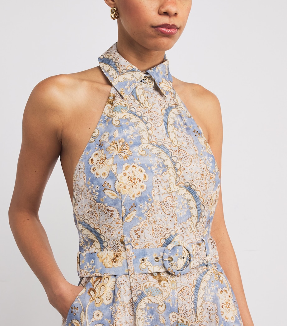 Linen Awaken Playsuit DAMASK DENIMDMDM Image 4