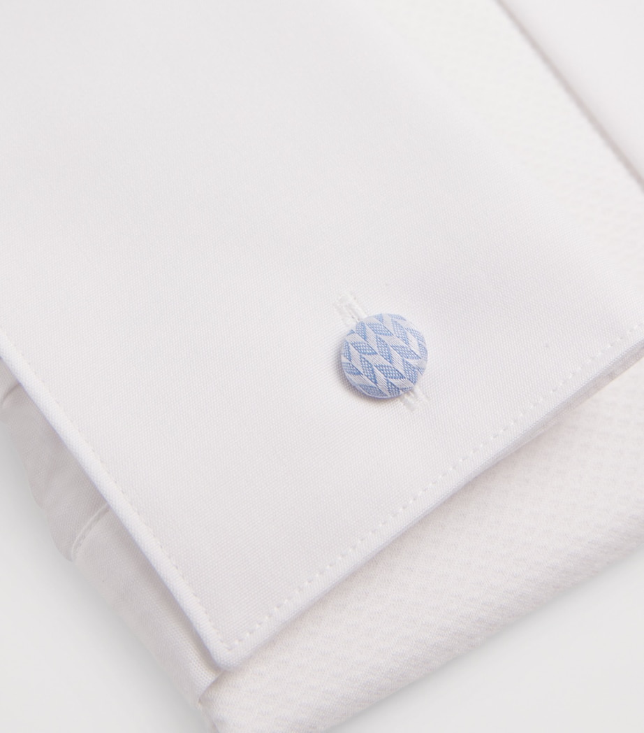 Cotton Pique-Front Shirt 00 WHITE Image 5