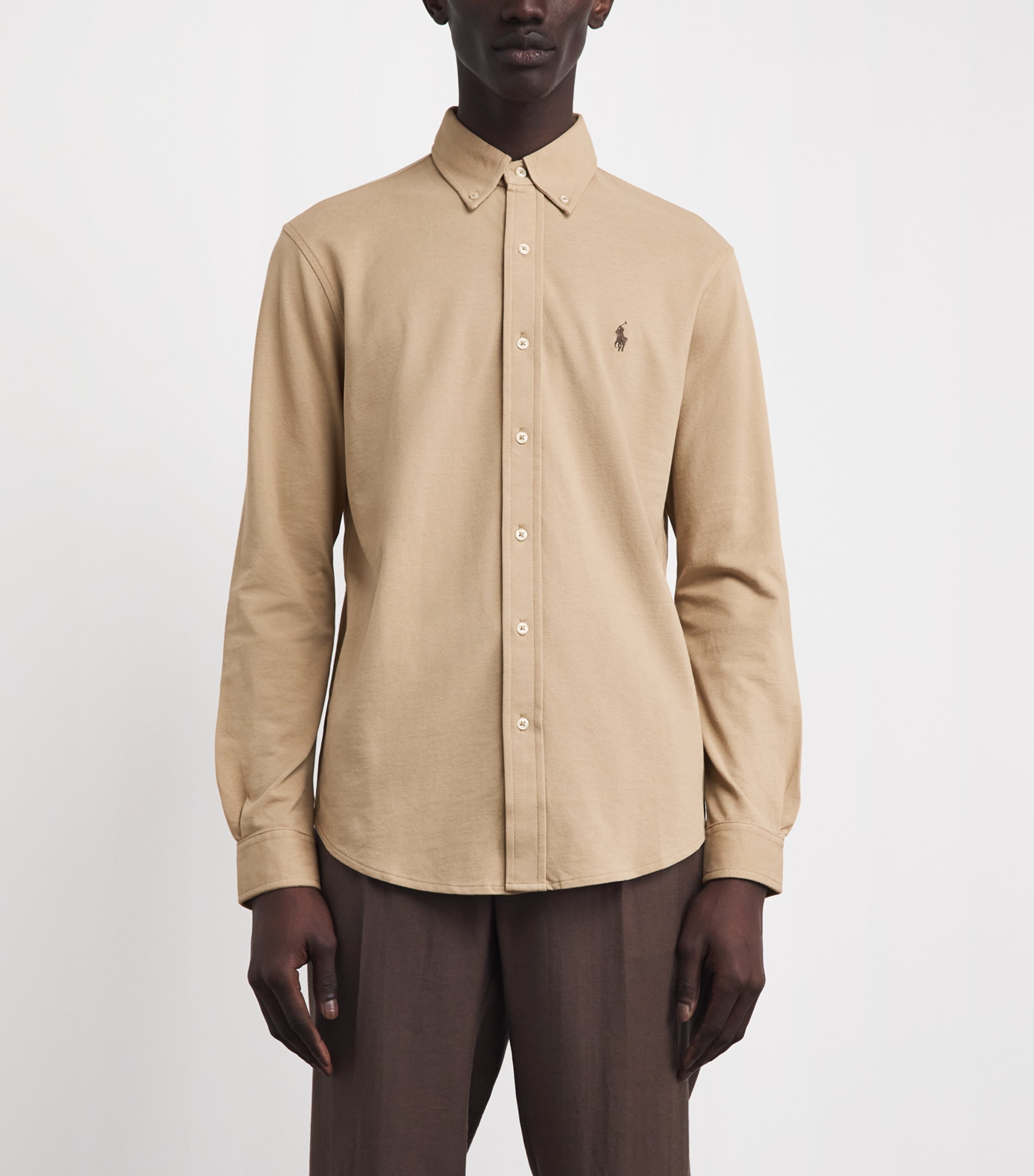 Polo Ralph Lauren Mens Cotton Featherweight Mesh Shirt Vintage Image 4