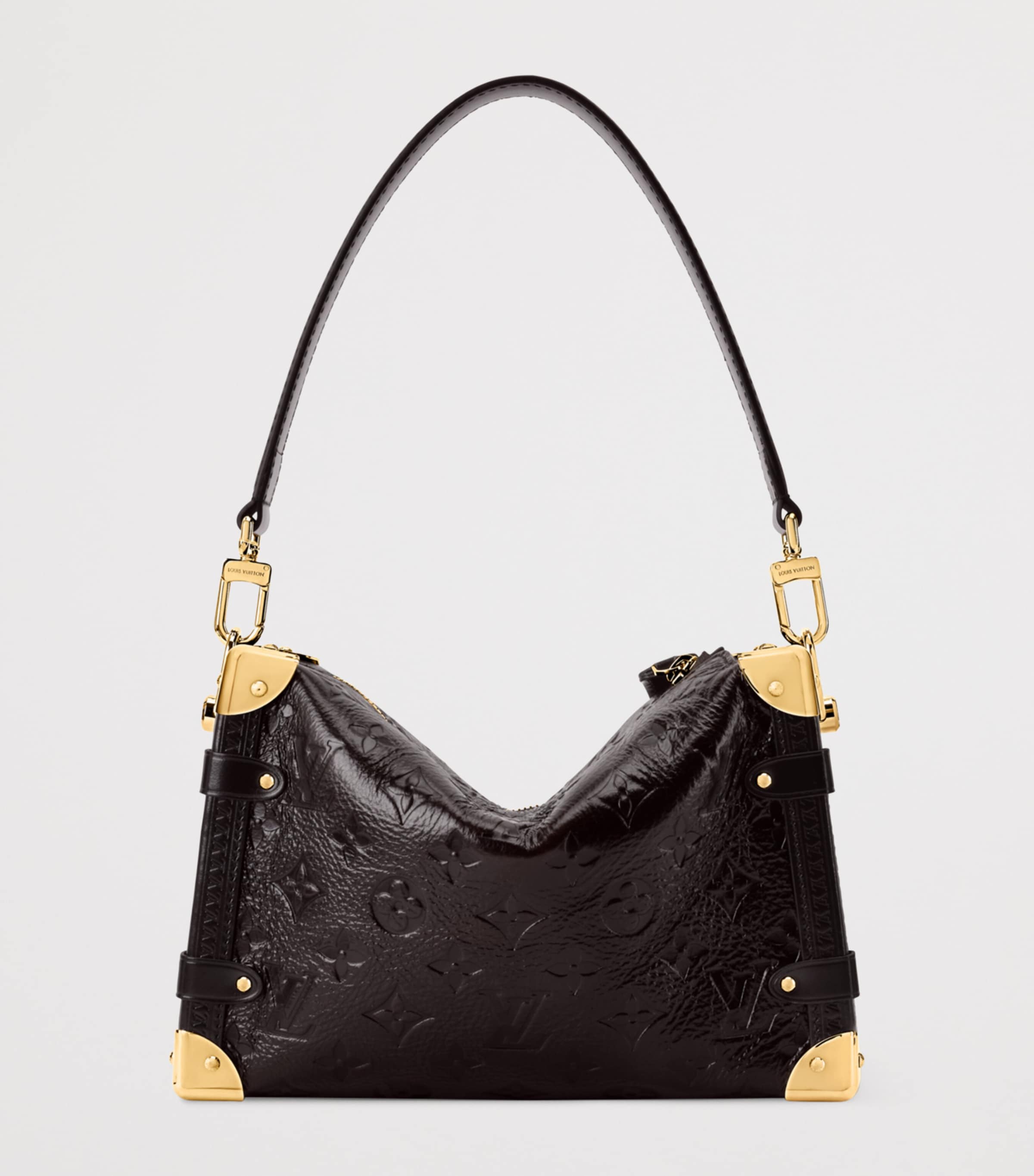 Leather Side Trunk MM Shoulder Bag BLACK Image 6