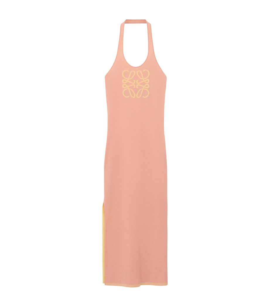 LOEWE Womens x Paula's Ibiza Anagram Tank Dress Pink/yellow Image 1