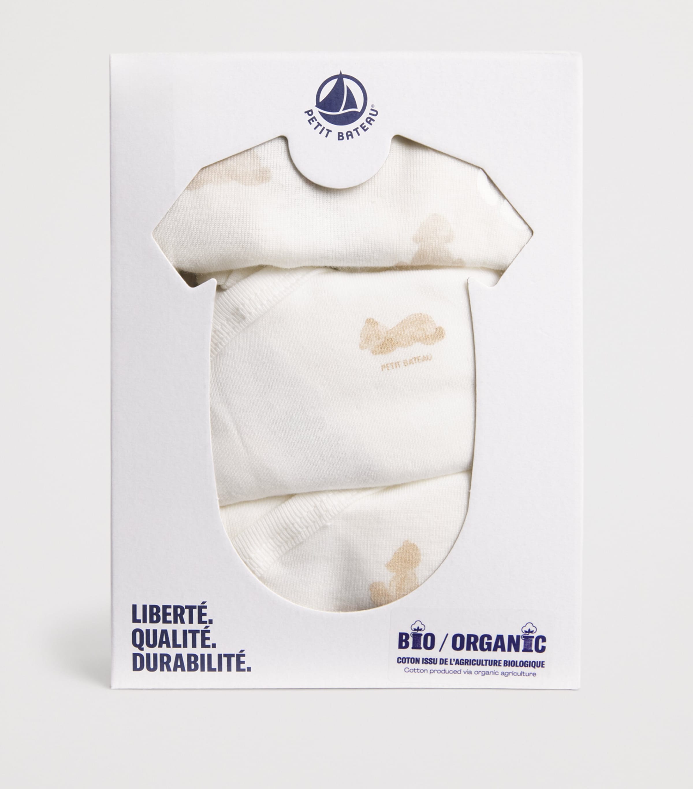 Petit Bateau Set of 3 Organic Cotton Bodysuits (1-12 Months) Variante Image 3
