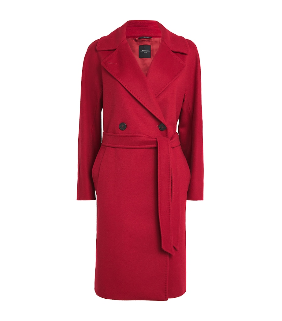 Cashmere Lunar New Year Overcoat RED Image 1