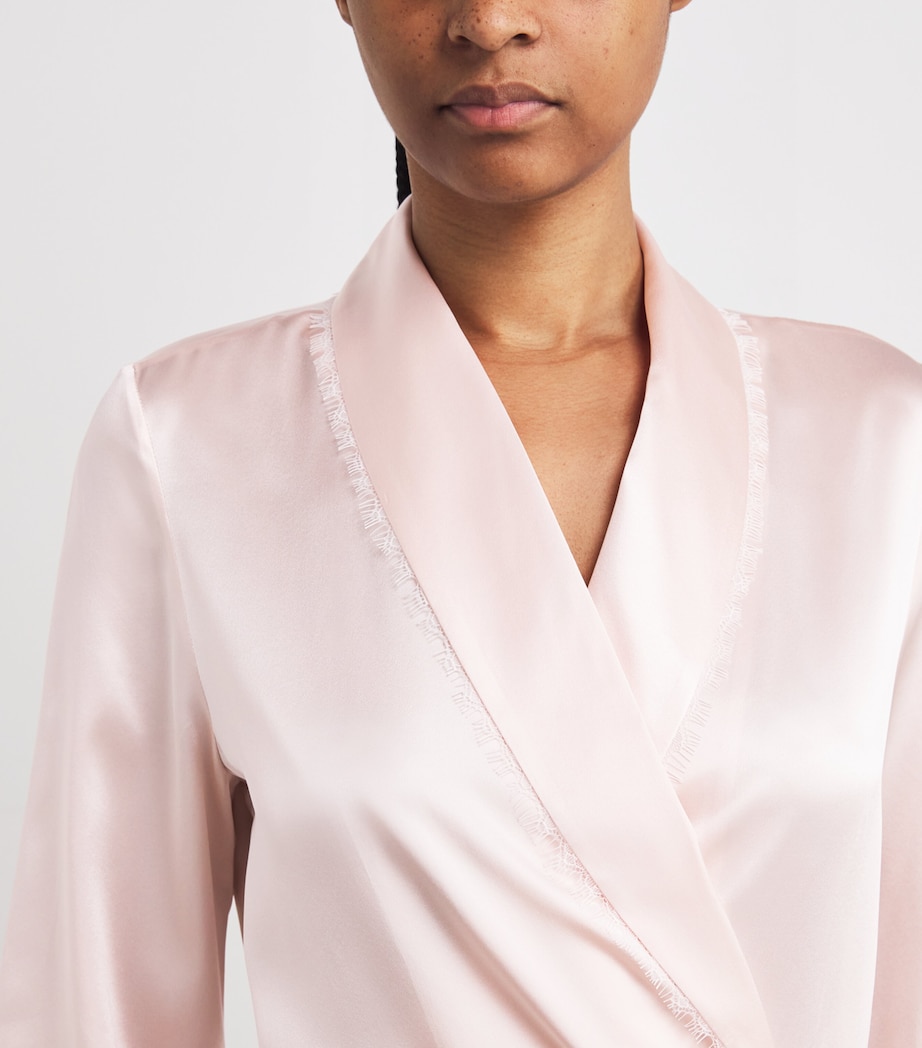 Mulberry Silk Luella Robe PINK Image 4