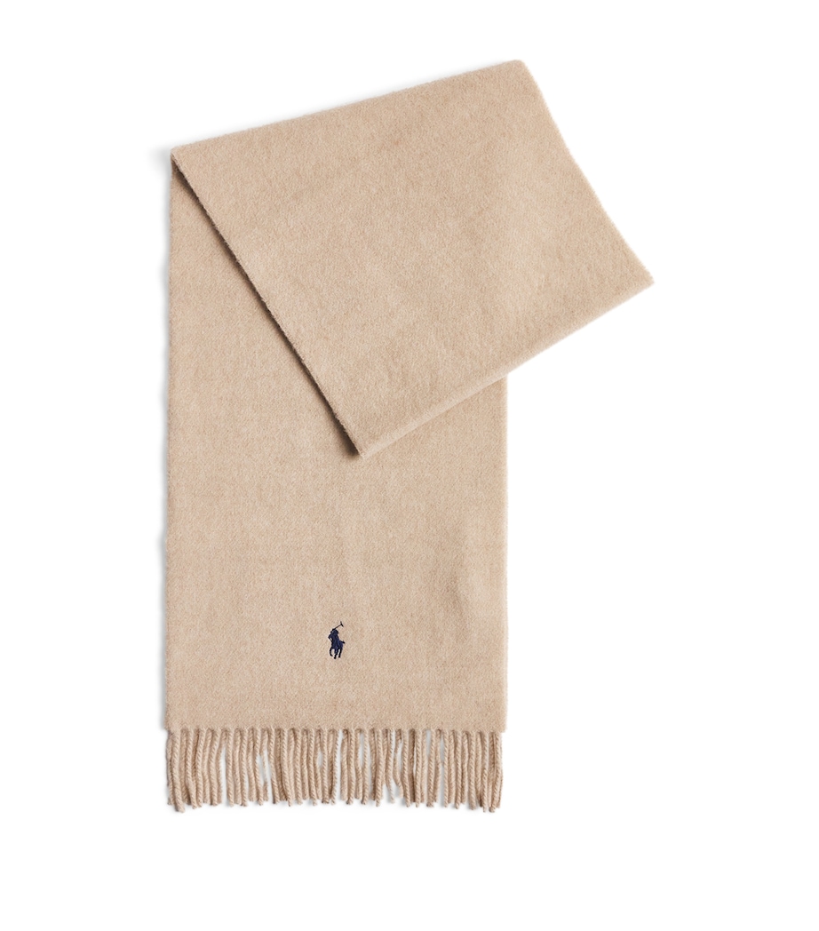 Wool Polo Pony Scarf BEIGE Image 1