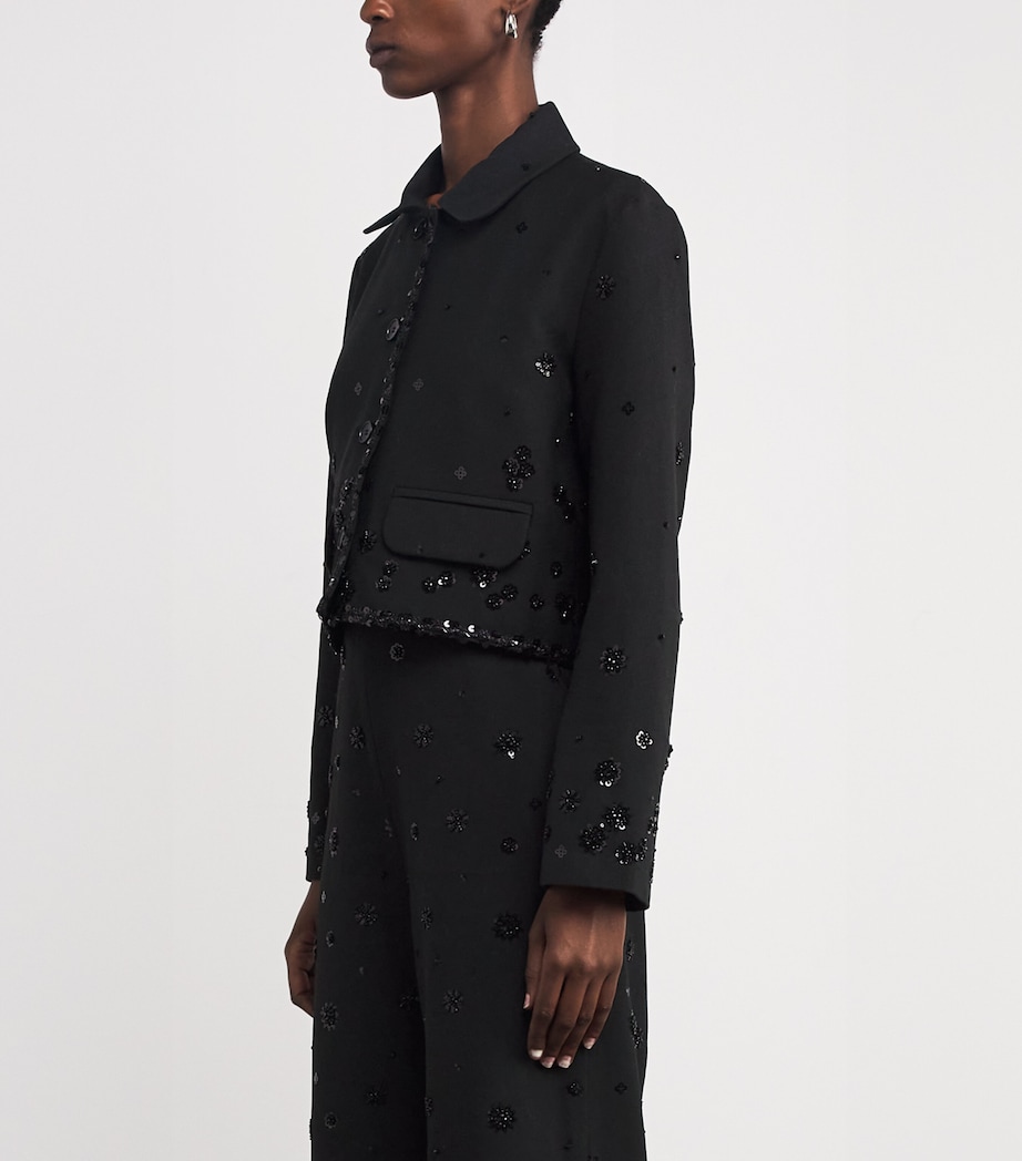 Embellished Cropped Jacket BLACK Image 3