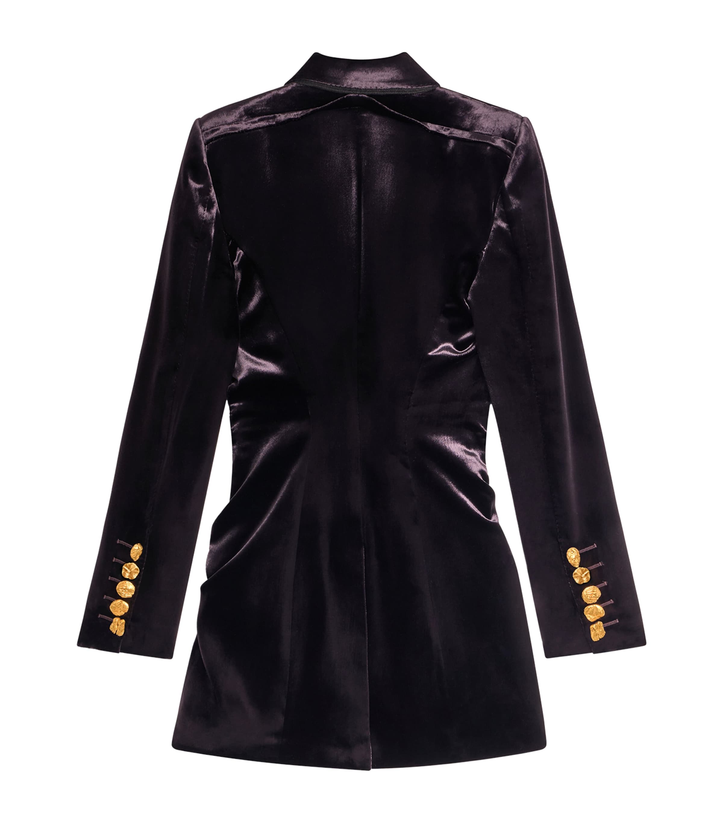 Schiaparelli Womens Velvet Demi-Lune Blazer Purple Image 5