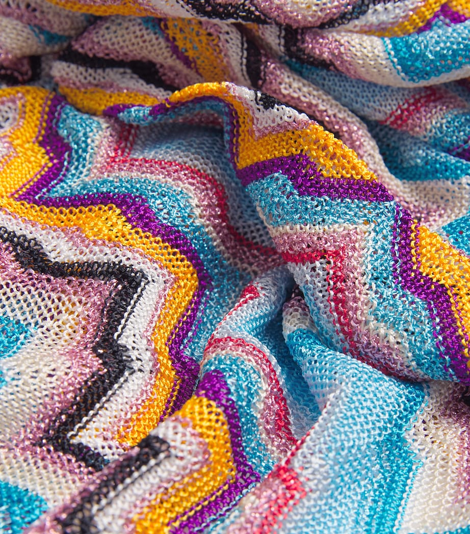 Metallic-Knit Beach Cover-Up S72LG MULTICOLOR Image 5