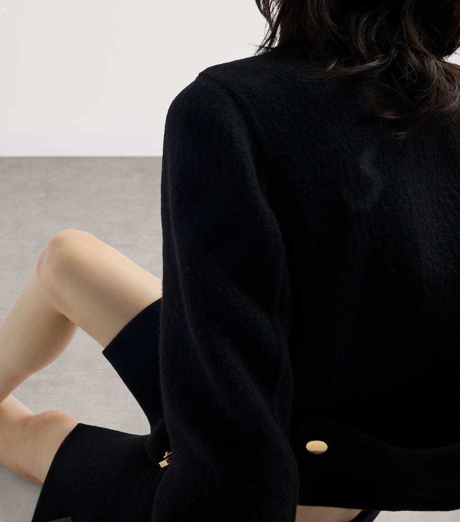 Wool-Blend Double-Breasted Jacket F0002 Image 4