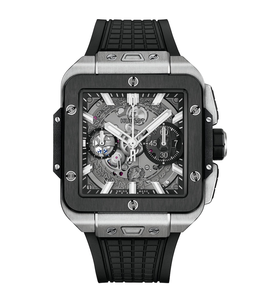 Titanium and Ceramic Square Bang Unico Watch 42mm BLACK Image 1