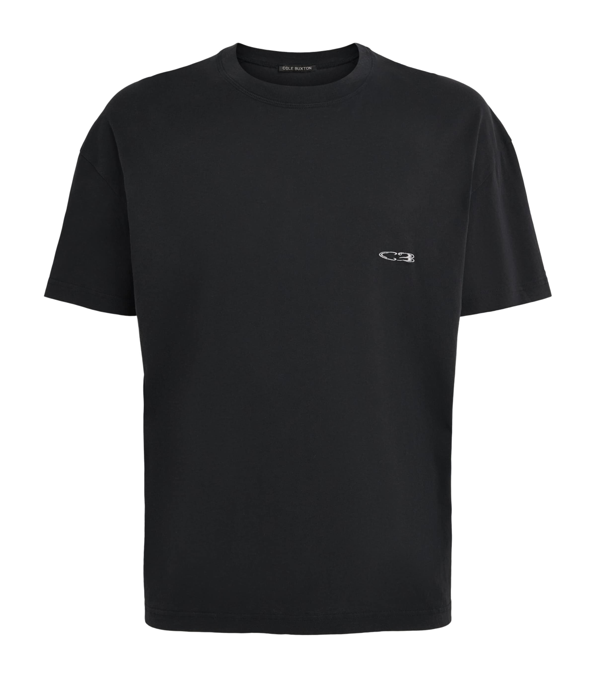 Cole Buxton Mens Cotton Surf T-Shirt Vintage Black Image 1