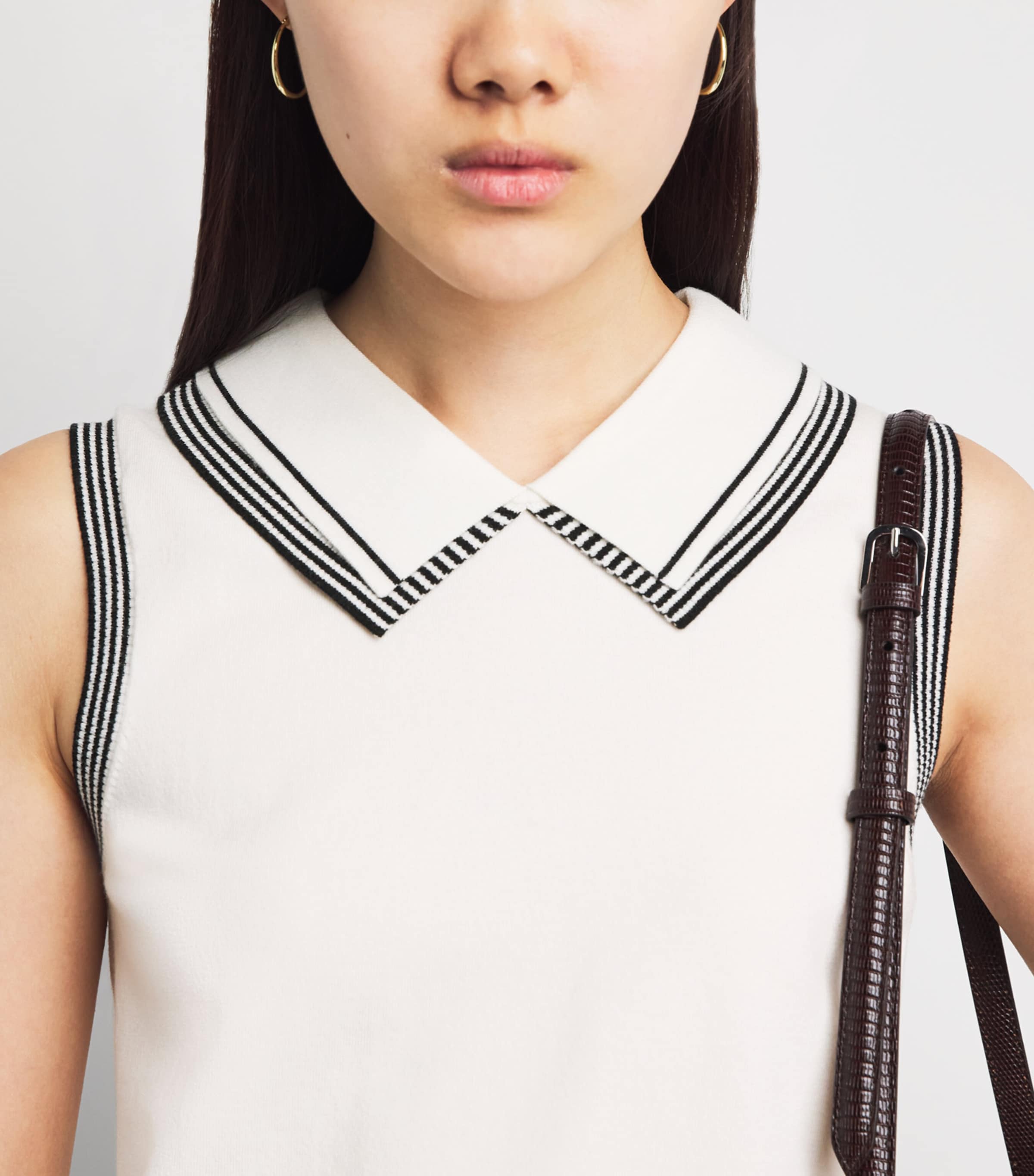 Claudie Pierlot Womens Wool-Blend Sailor Top Ecru Image 3
