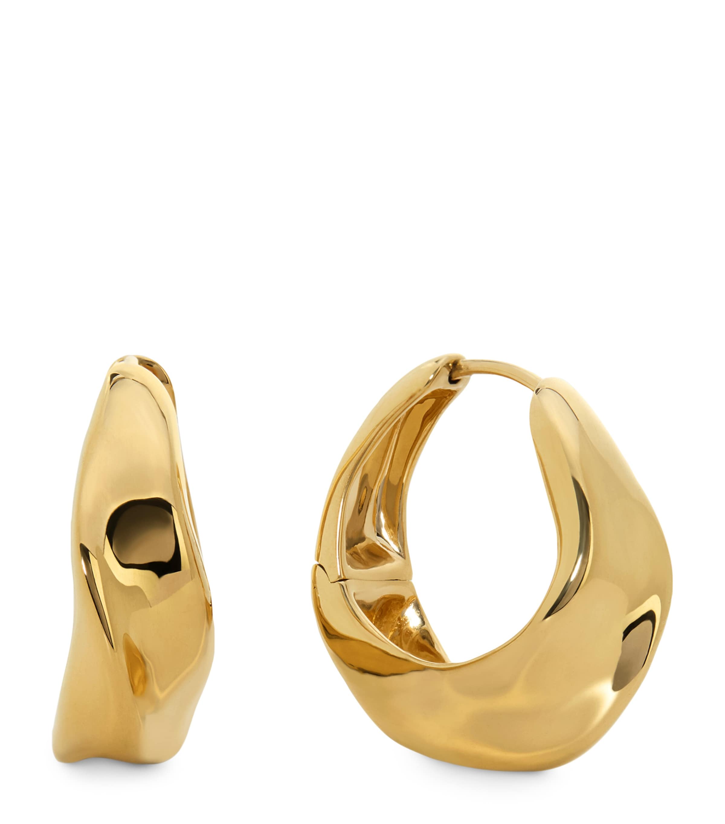 Monica Vinader Gold Vermeil Nomade Hoop Earrings Gold Vermeil Image 1