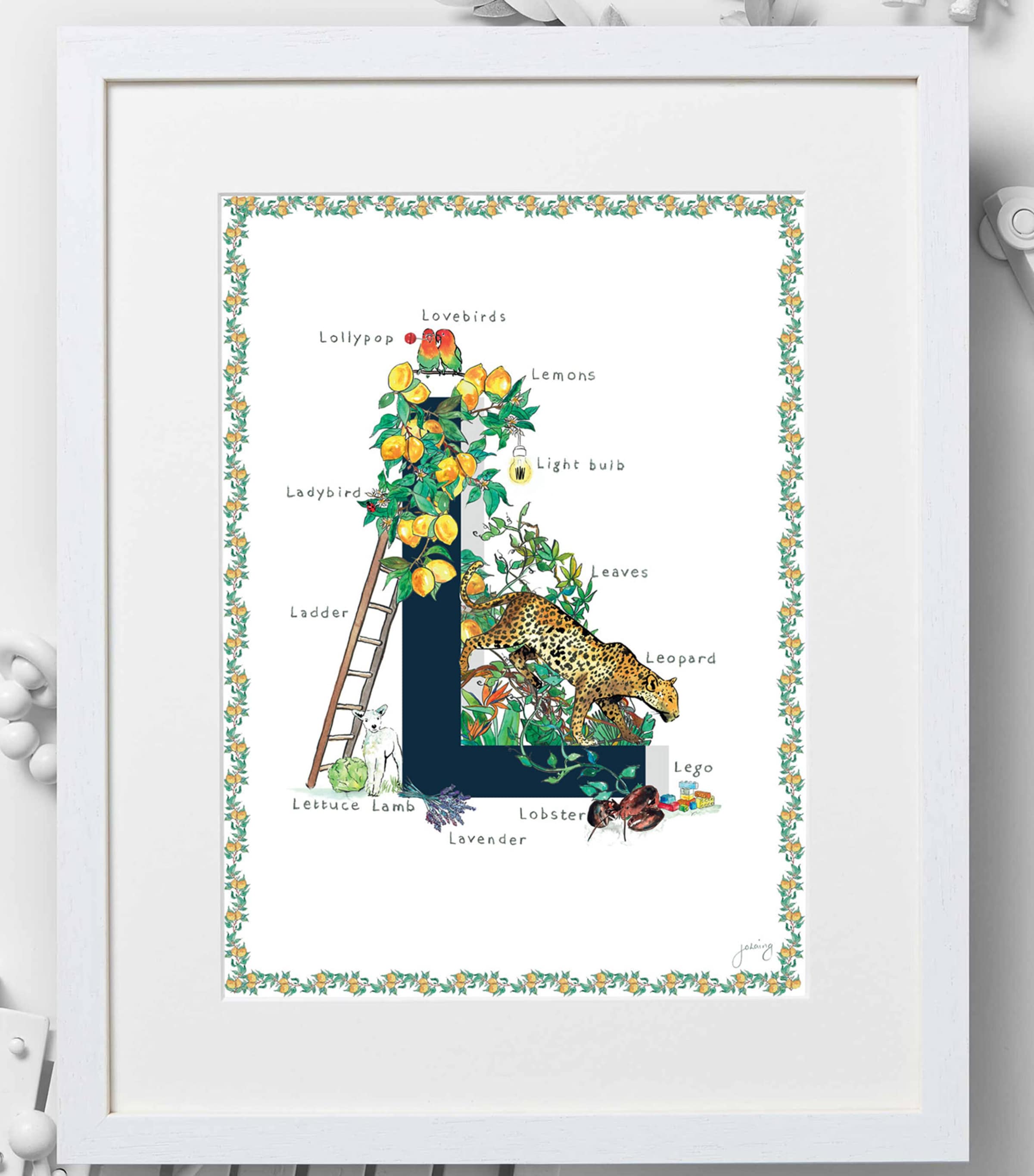 A4 Letter Print NAVY Image 2