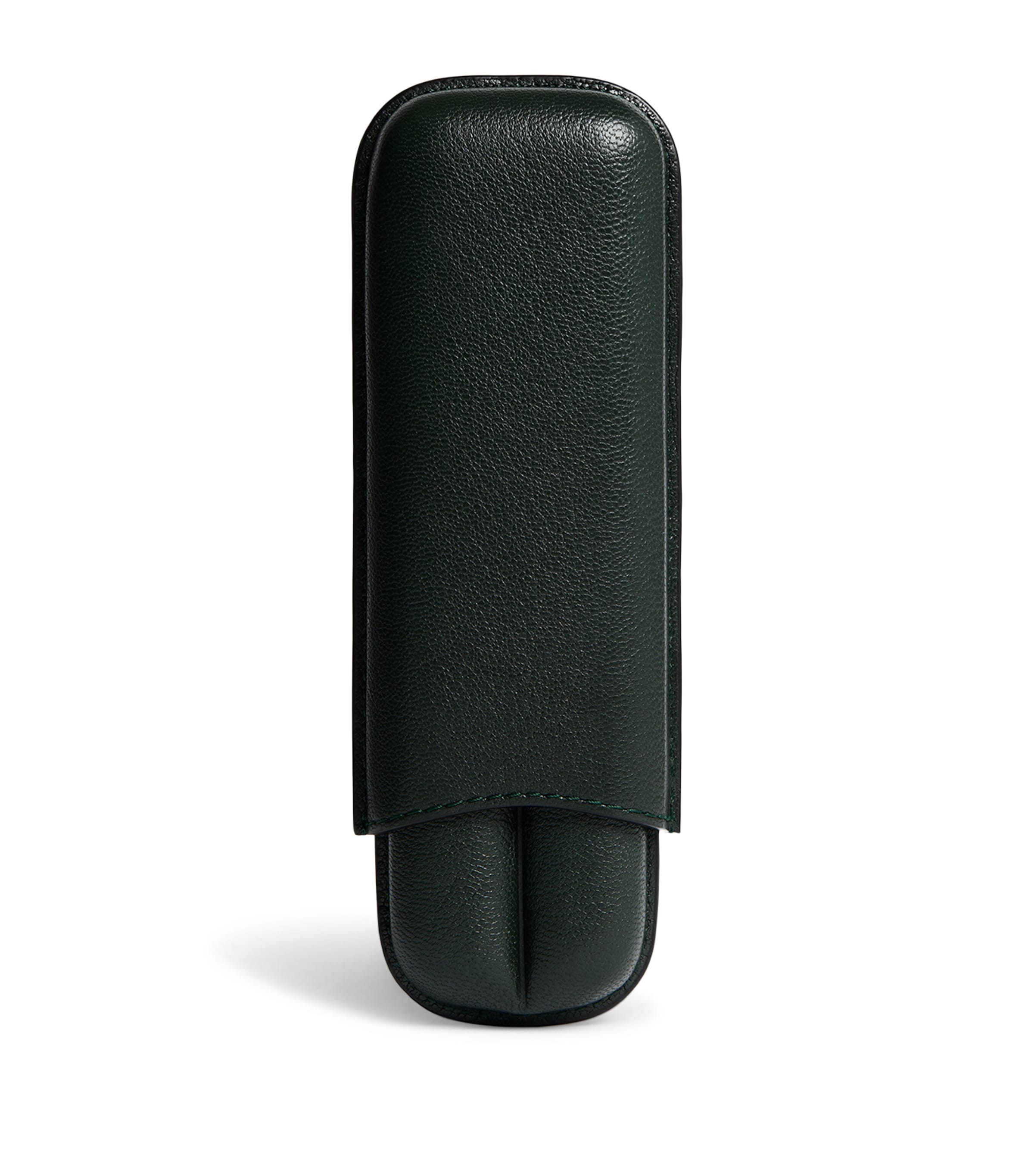 Leather Double Cigar Case 303RACING GREEN Image 2