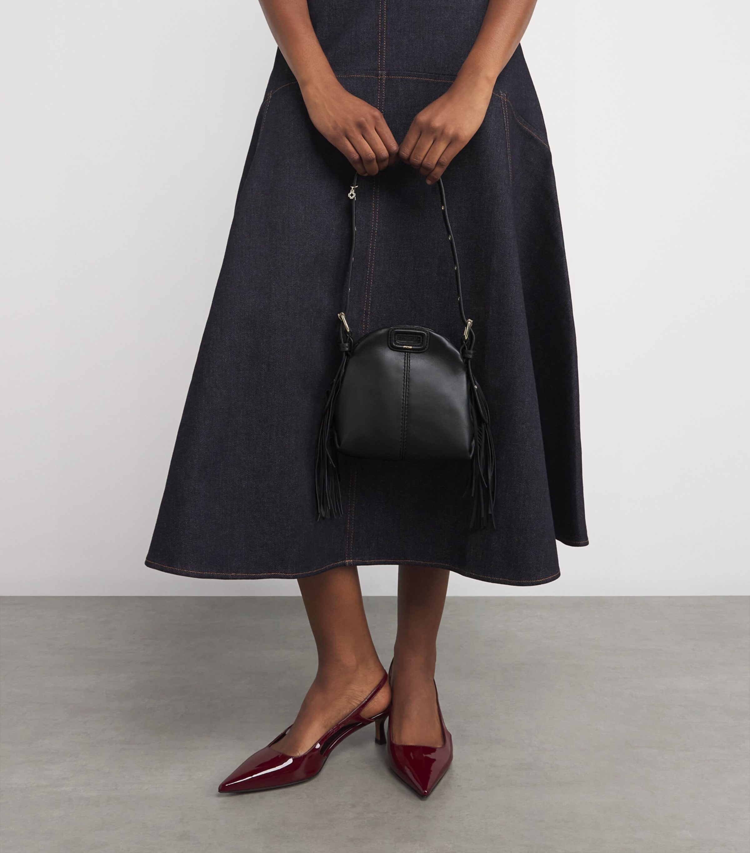 Maje Leather Miss M Mini Bag Black Image 5