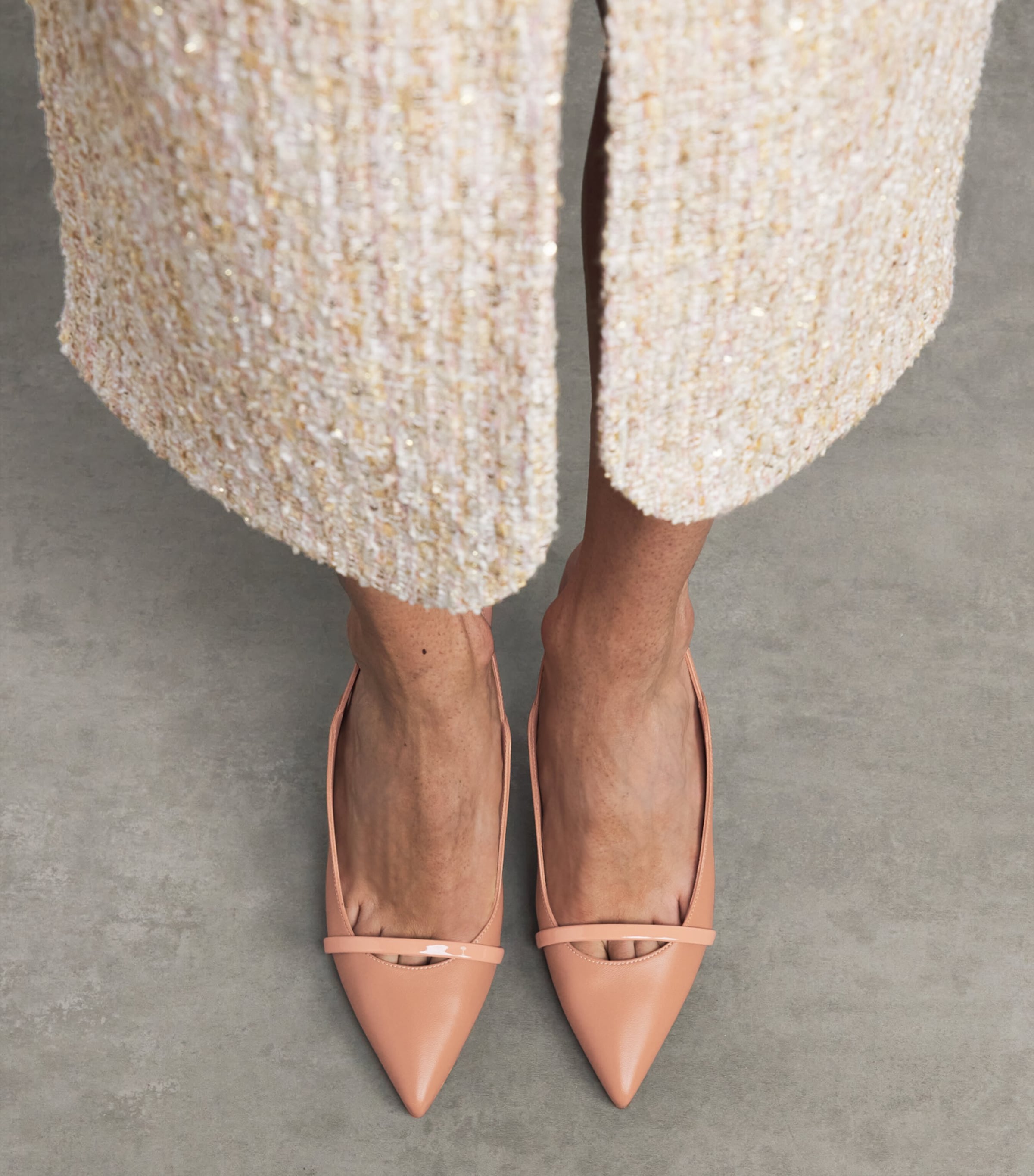 Malone Souliers Leather Marion Slingback Pumps 70 Blush Image 2