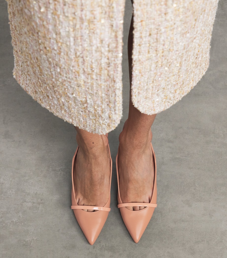Malone Souliers Leather Marion Slingback Pumps 70 Blush Image 2