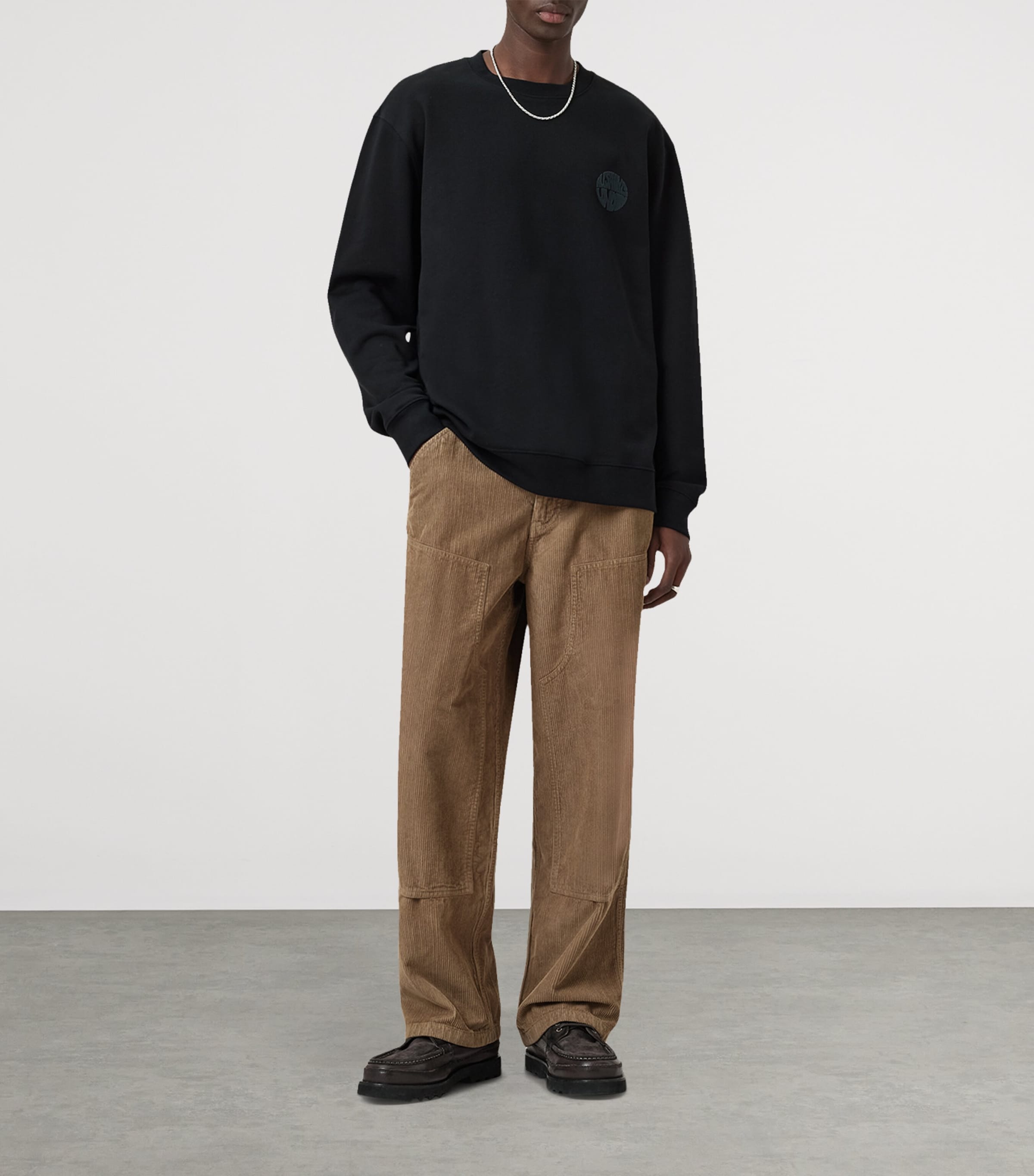 Organic Cotton Waved Sweatshirt JET BLACK Image 5