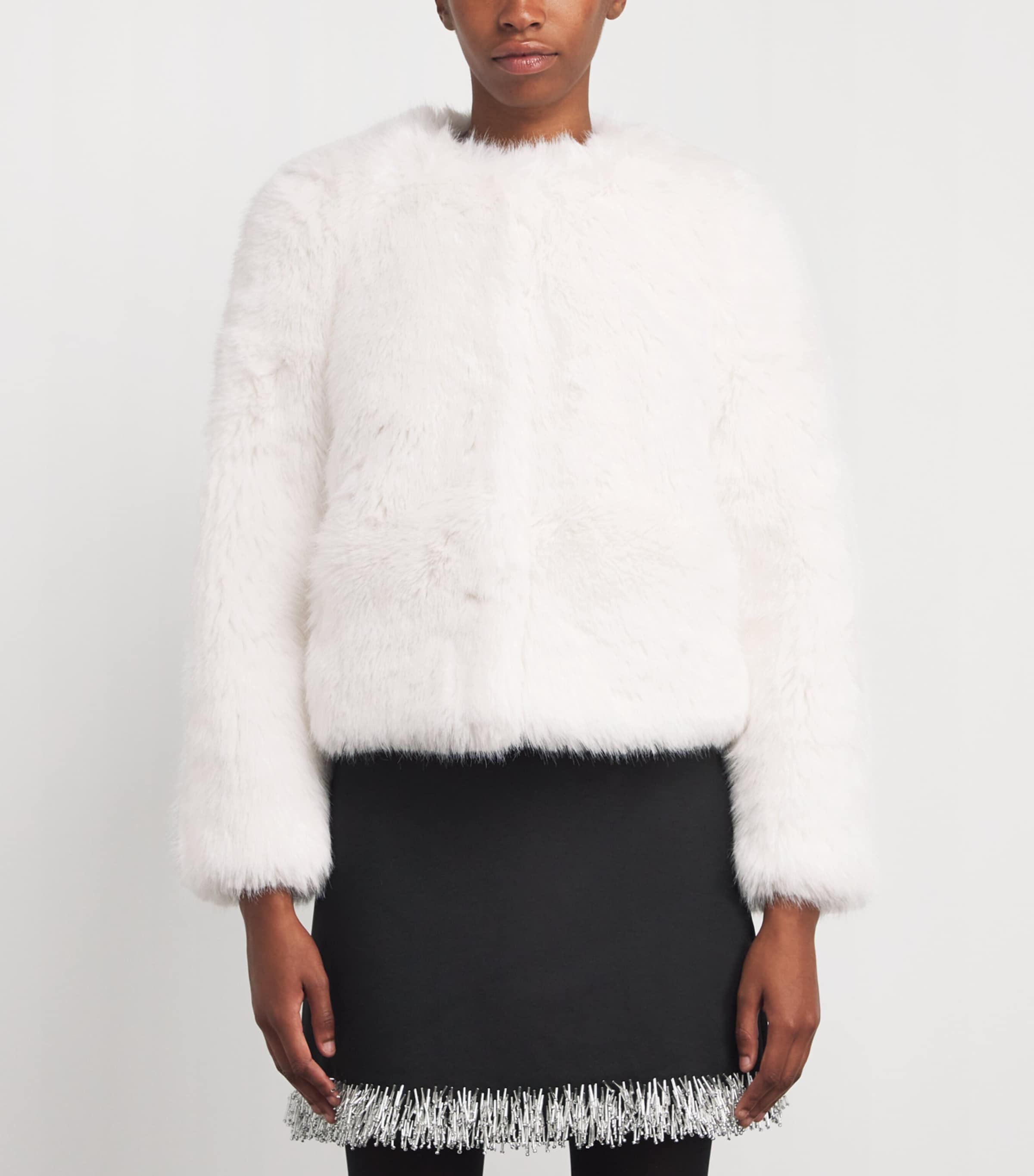 Faux Fur Jacket IVORY Image 3