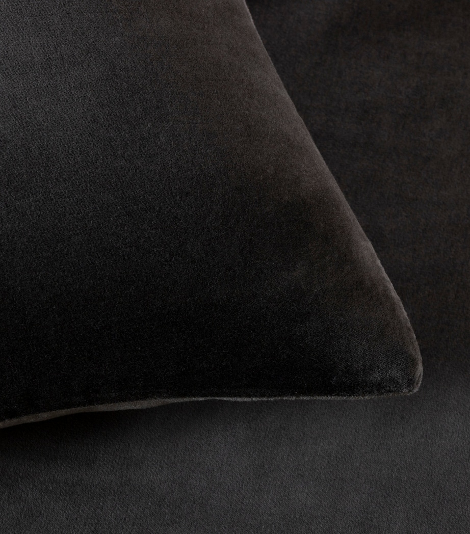Luxury Velvet Cushion Cover (65cm x 65cm) 0209 - MAHOGANY GREY Image 6