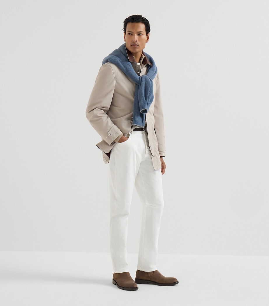Brunello Cucinelli Mens Cashmere Quarter-Zip Sweater Image 2