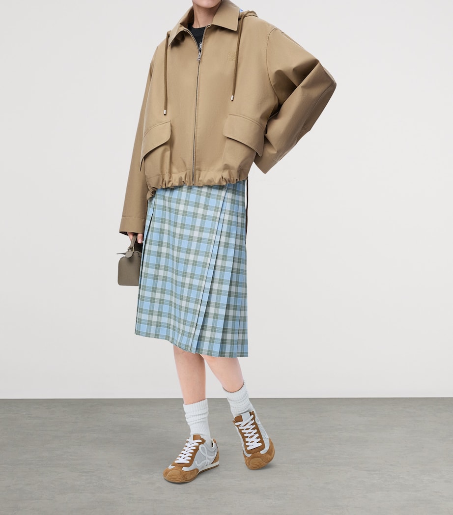 Cotton-Blend Stripe-Detail Parka BEIGE Image 4