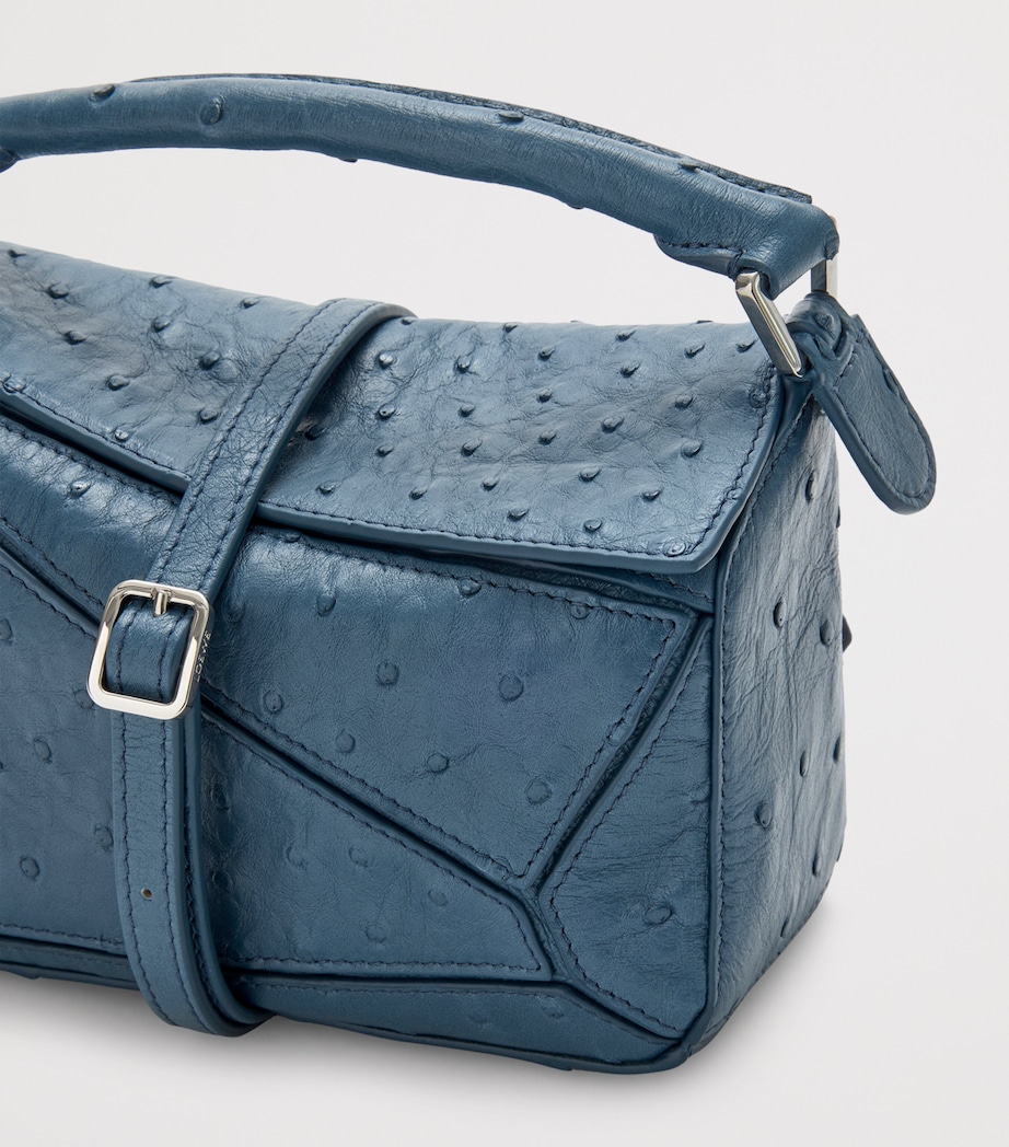 Mini Leather Puzzle Top-Handle Bag DENIM Image 13