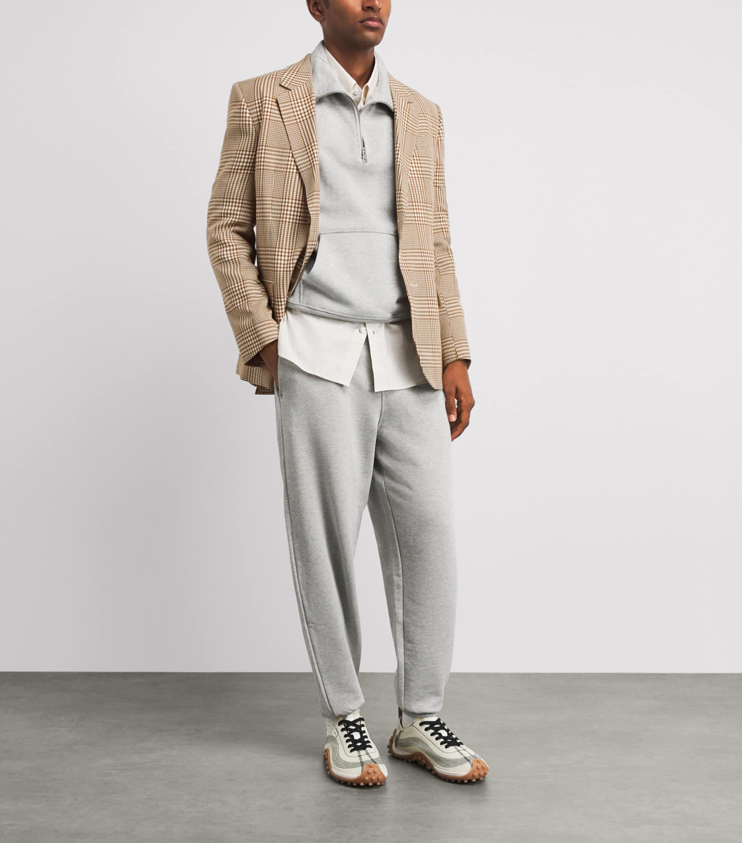 AMI Paris Mens Wool Check Blazer Carml/blanc Crm Image 2