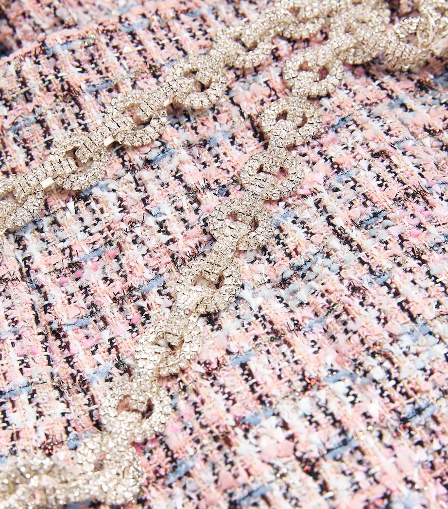 Bouclé Pleated Mini Skirt PINK Image 5
