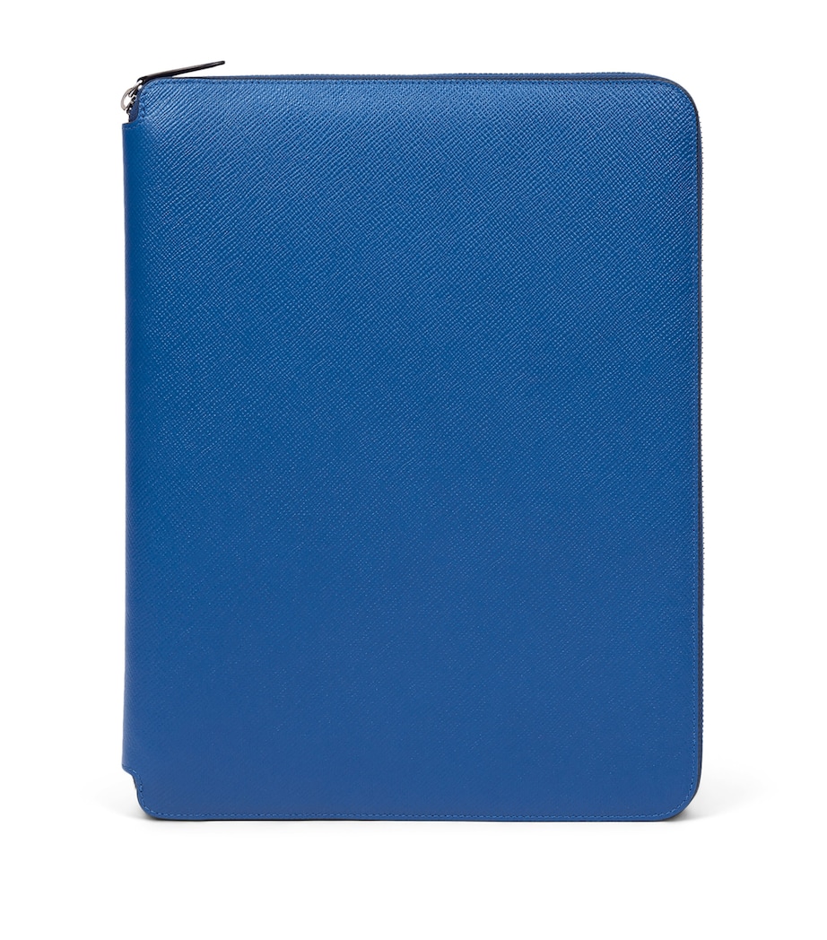 Calfskin Panama A4 Folder and Notebook Set CERULEAN Image 1