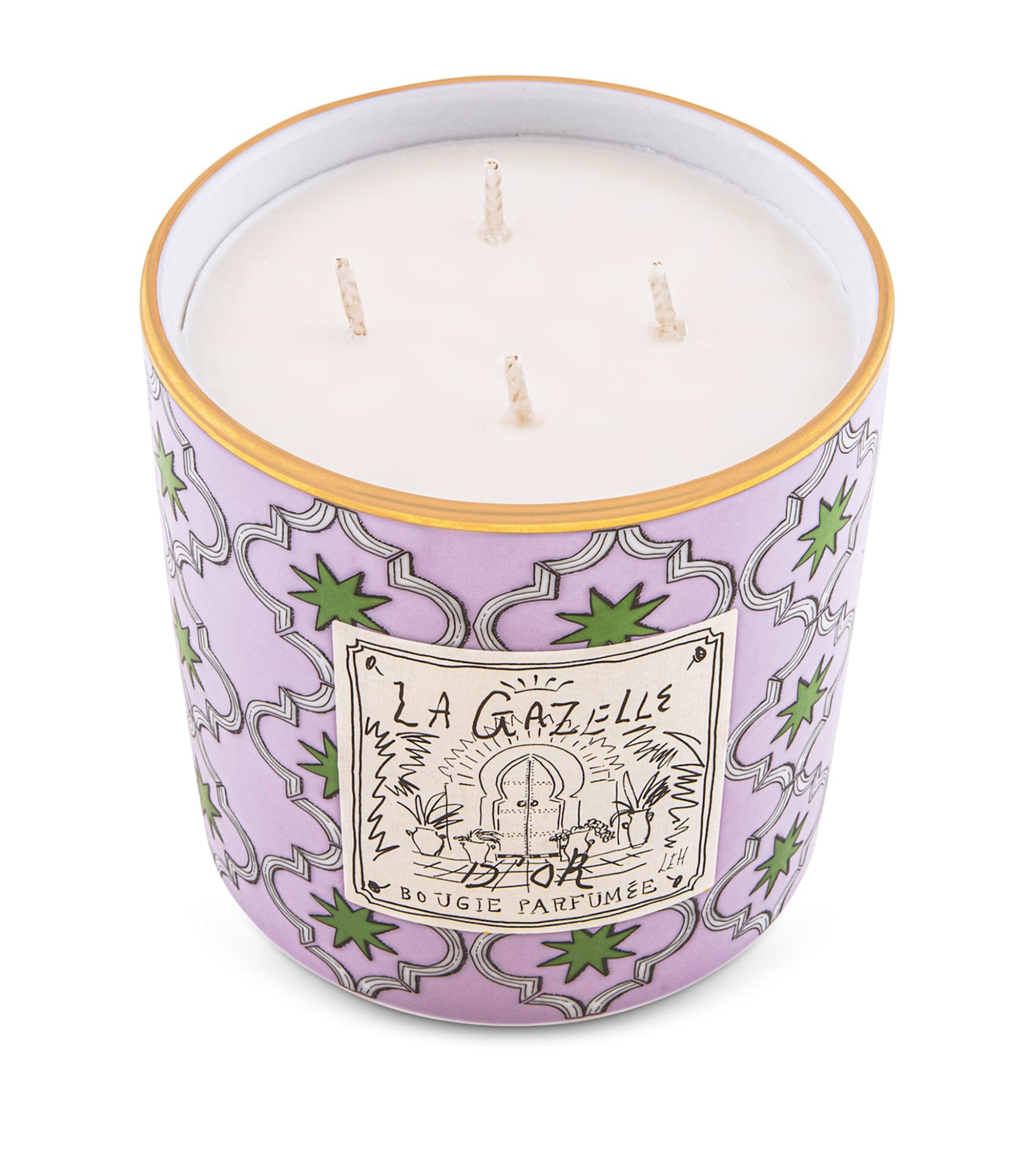 GINORI 1735 x Luke Edward Hall Large La Gazelle D’Or Scented Candle Image 3