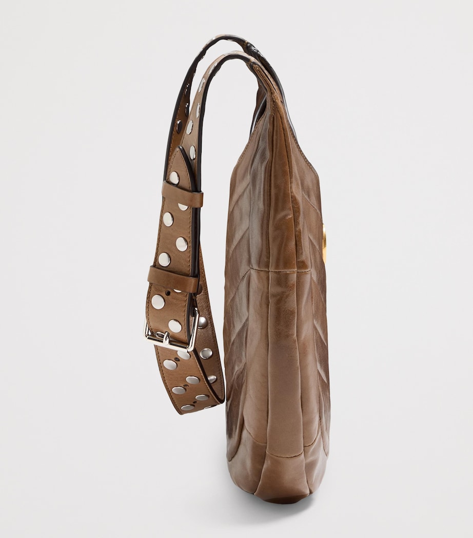 Valentino Garavani Womens Small Leather Hoboho Shoulder Bag Bgq Image 4